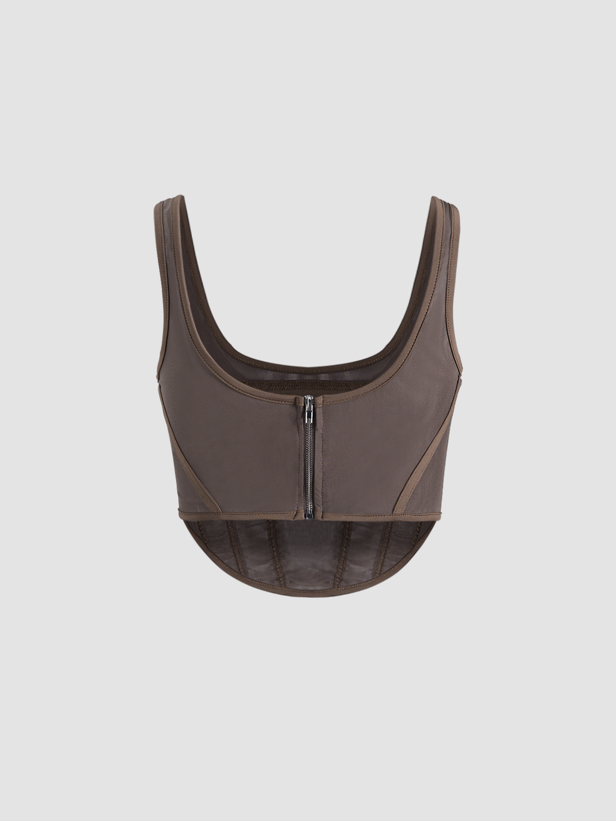 Thecomense - Kew Mocha Corset Top