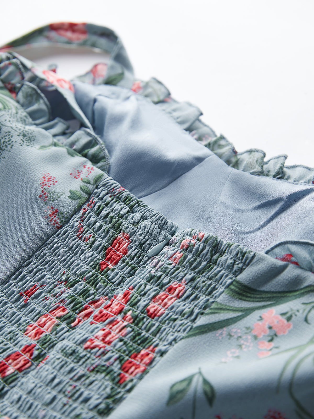 Thecomense - Nostalgic Meadows Floral Strap Flowy Long Dress