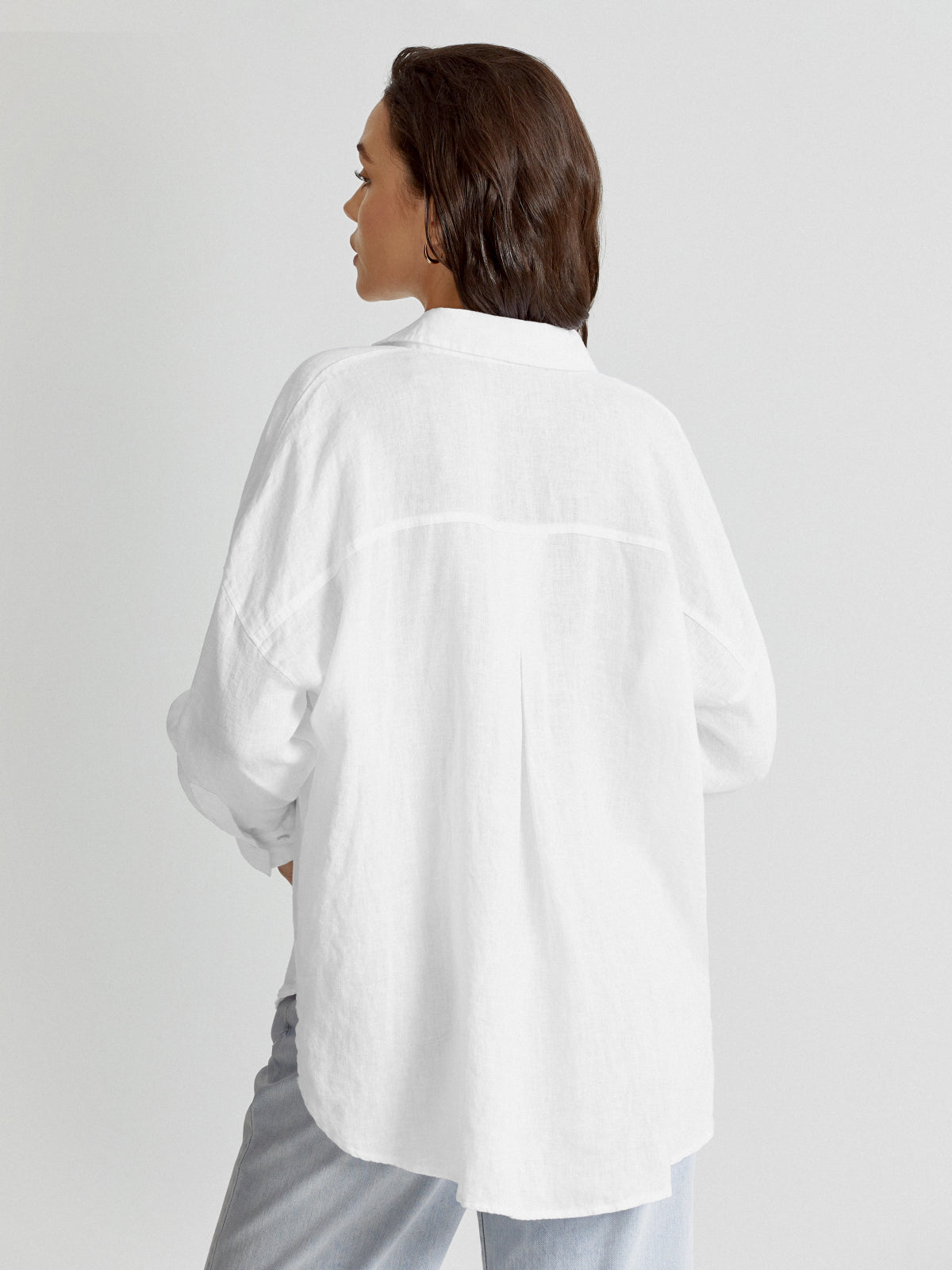 Thecomense - Drop Shoulder Relaxed Fit Linen Button Up Shirt