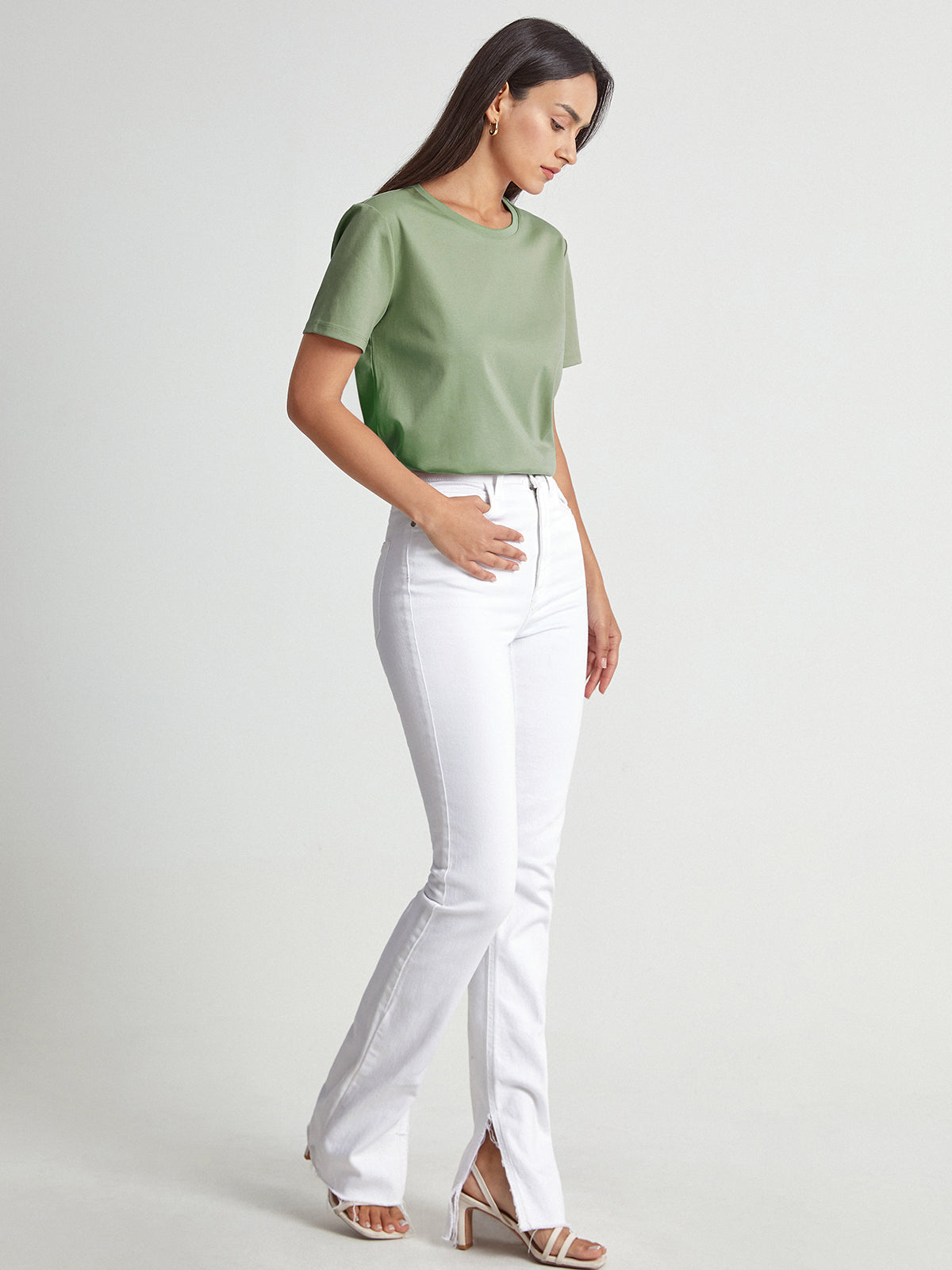 Thecomense - Everyday Solid Colored Cotton T-Shirt