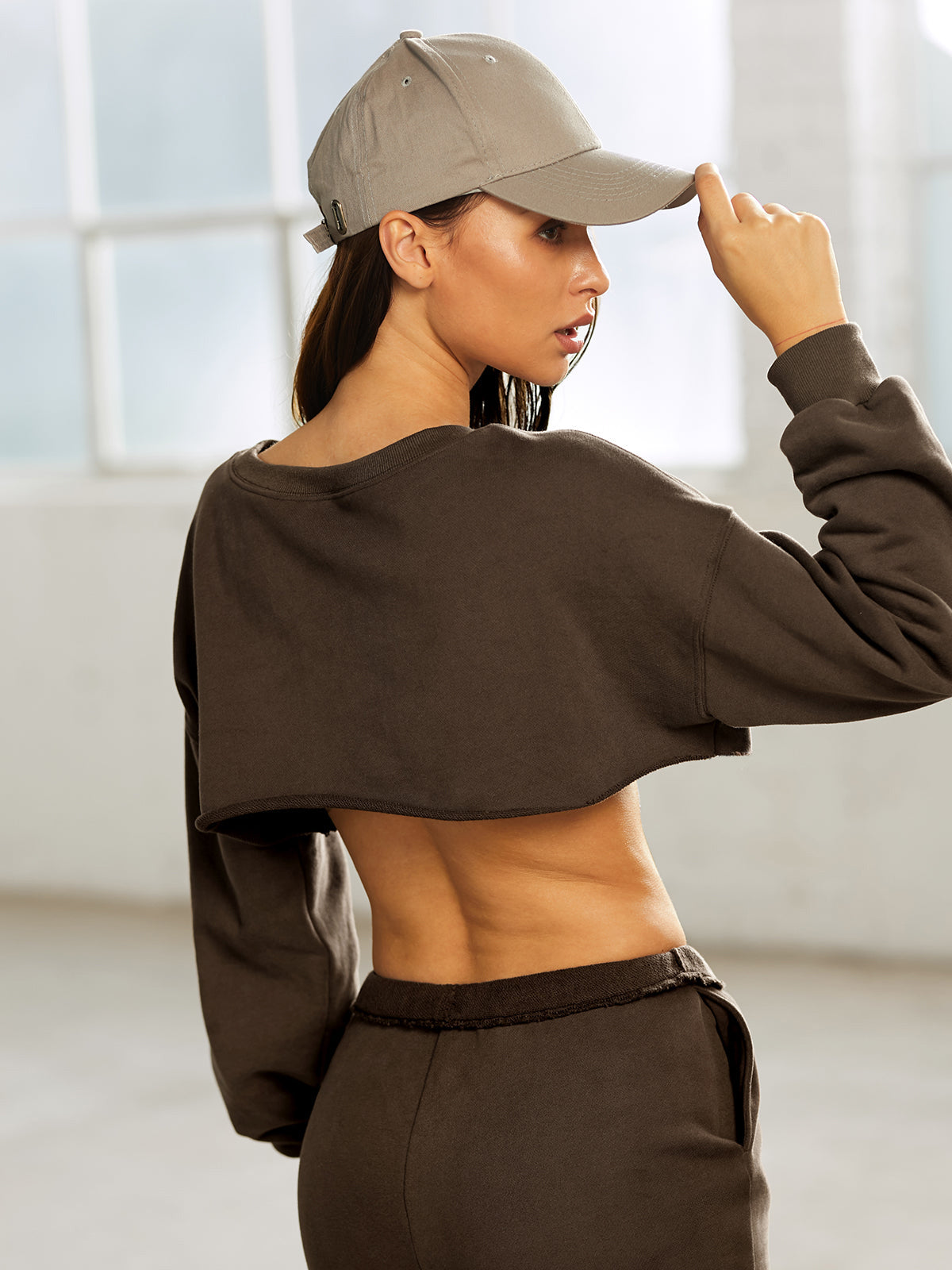 Thecomense - Cropped Breezy Crewneck Jumper