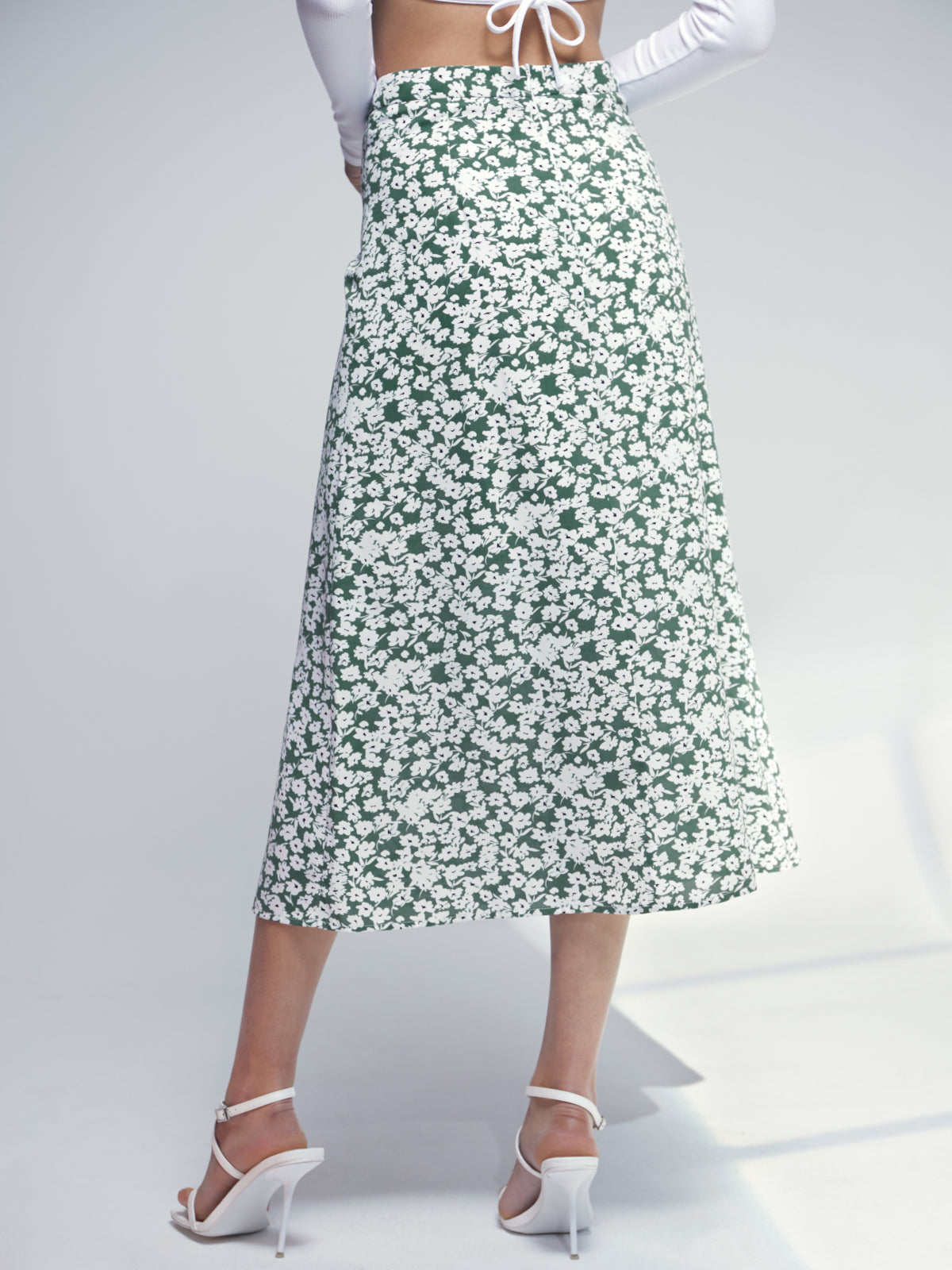 Thecomense - Full Floral Skirt
