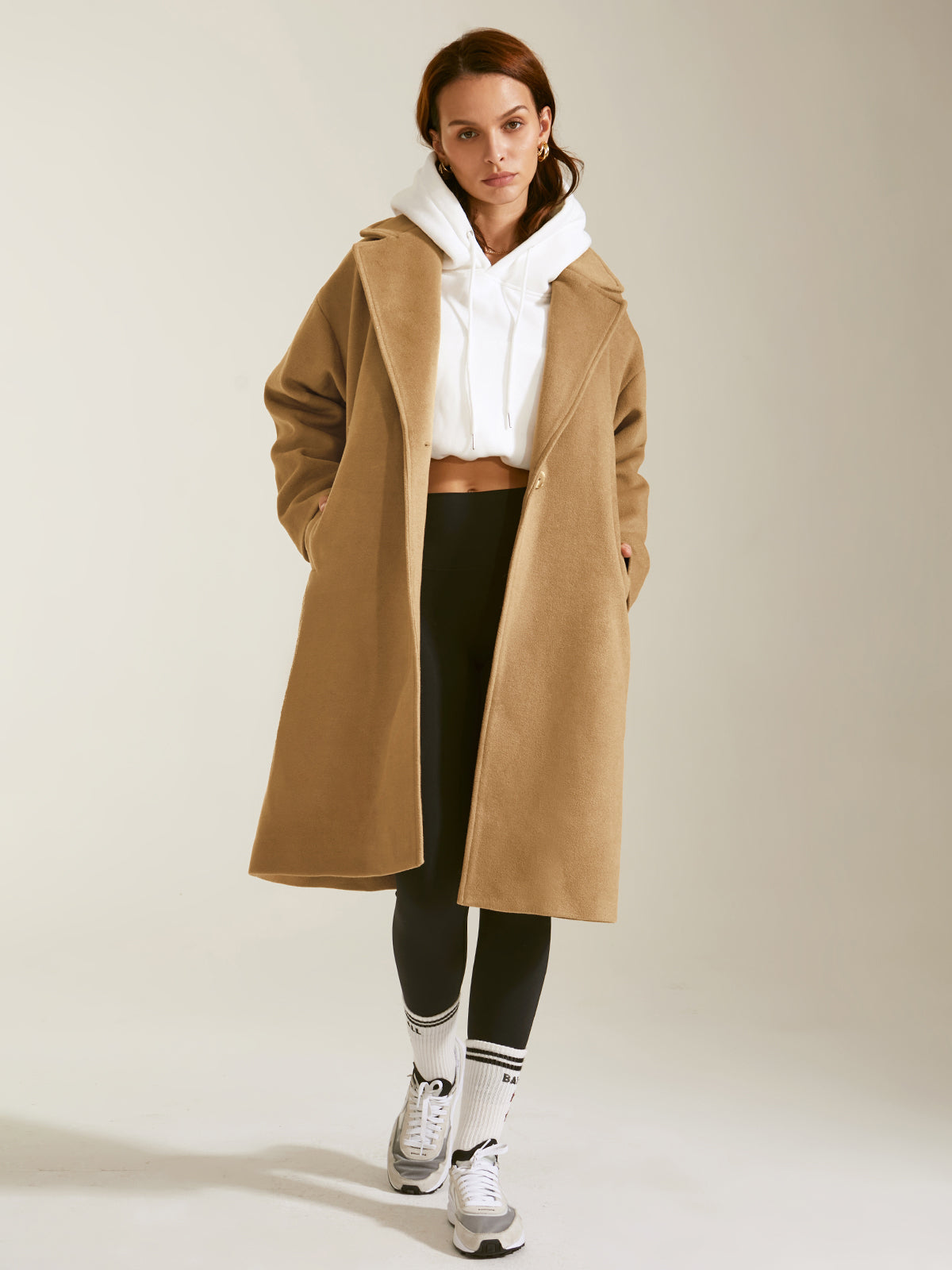 Thecomense - Oversized Lapel Wool Overcoat