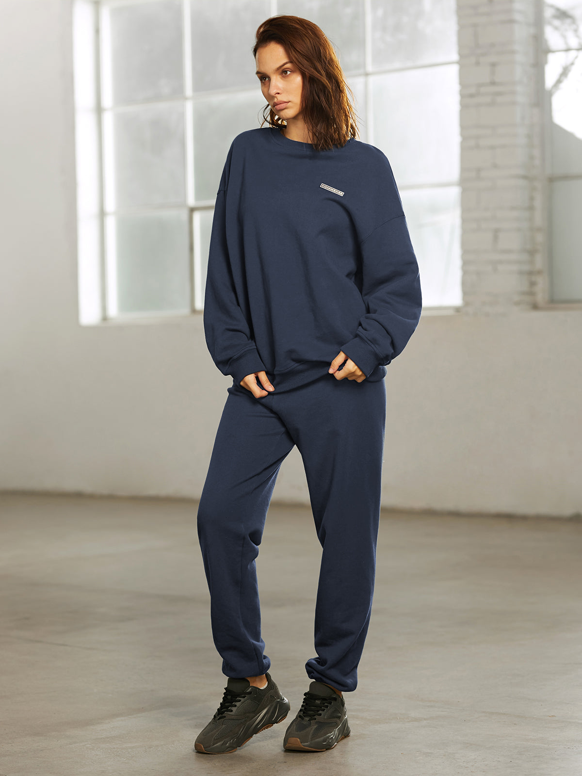Thecomense - Drop Shoulder Crewneck Sweatshirt