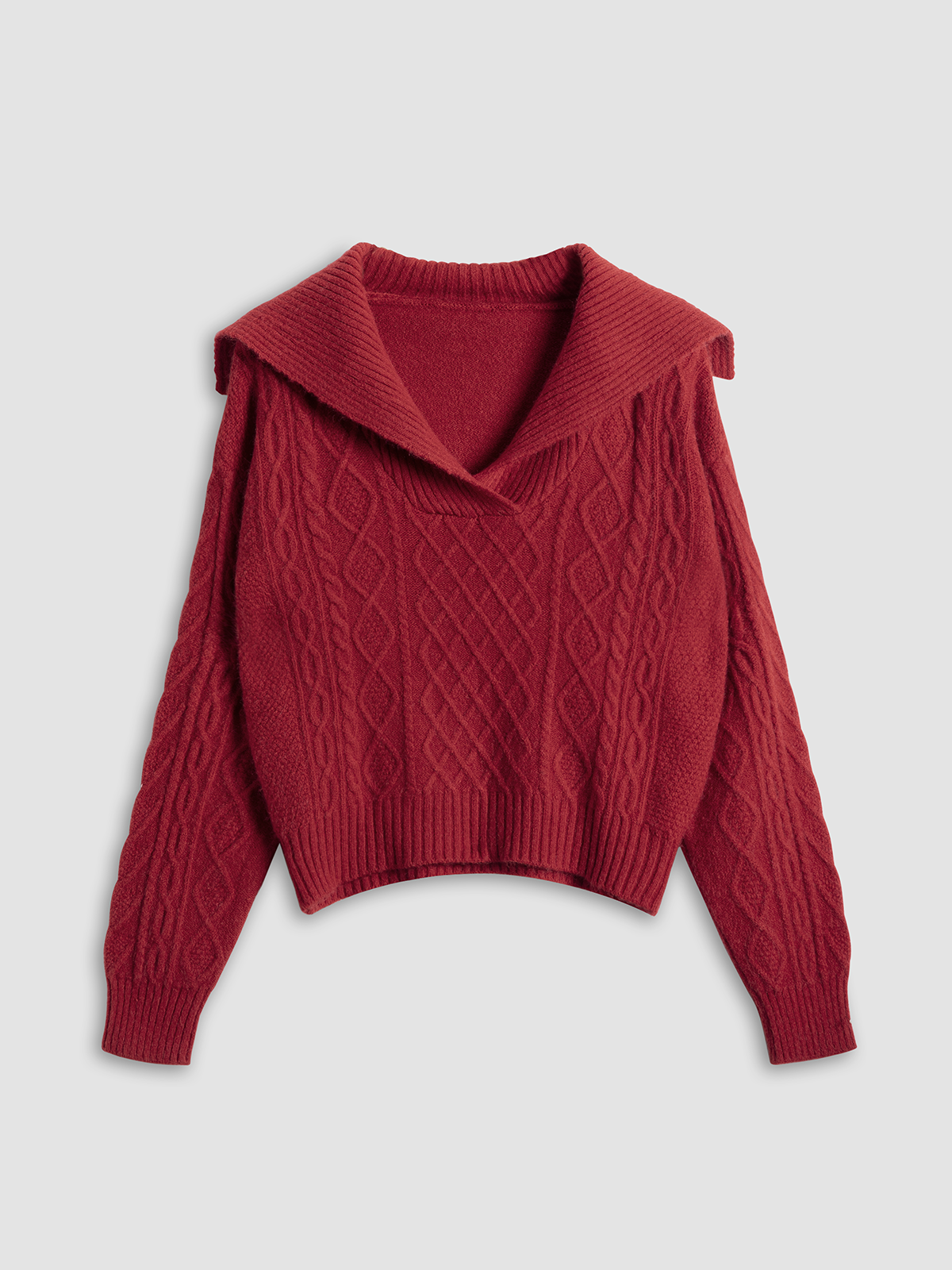 Thecomense - Kiss Under Mistletoe Cable Knit Sweater