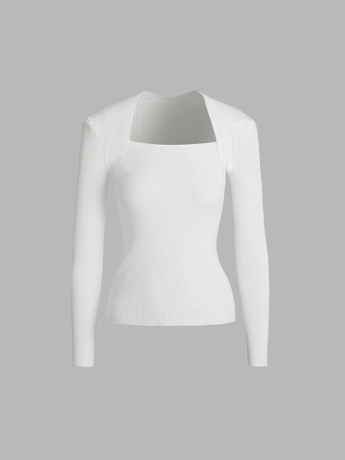Thecomense - Bronzework Knitted Ribbed Pullover Sweater