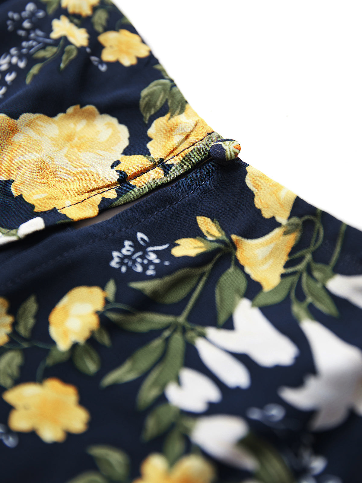 Thecomense - Cap Sleeve Island Floral Midi Slit Dress