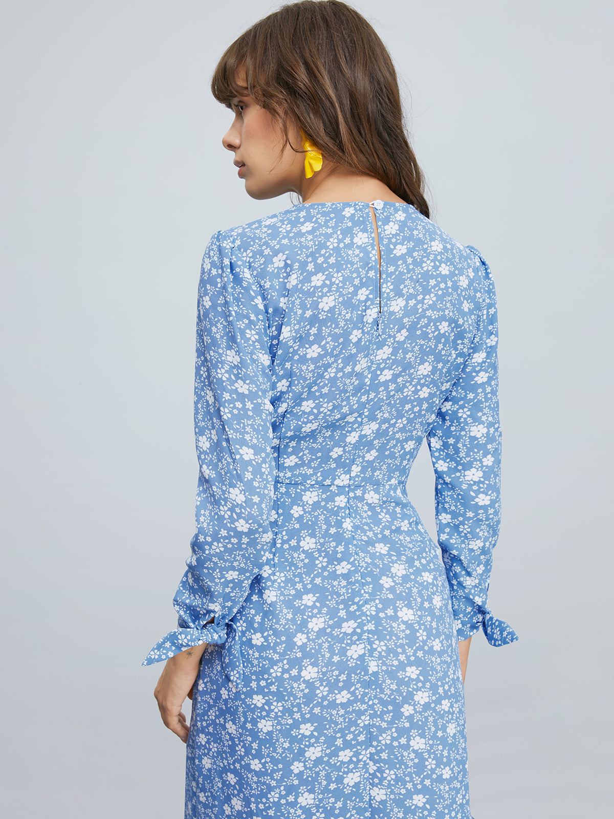Thecomense - Azure Daisy Fields Dress