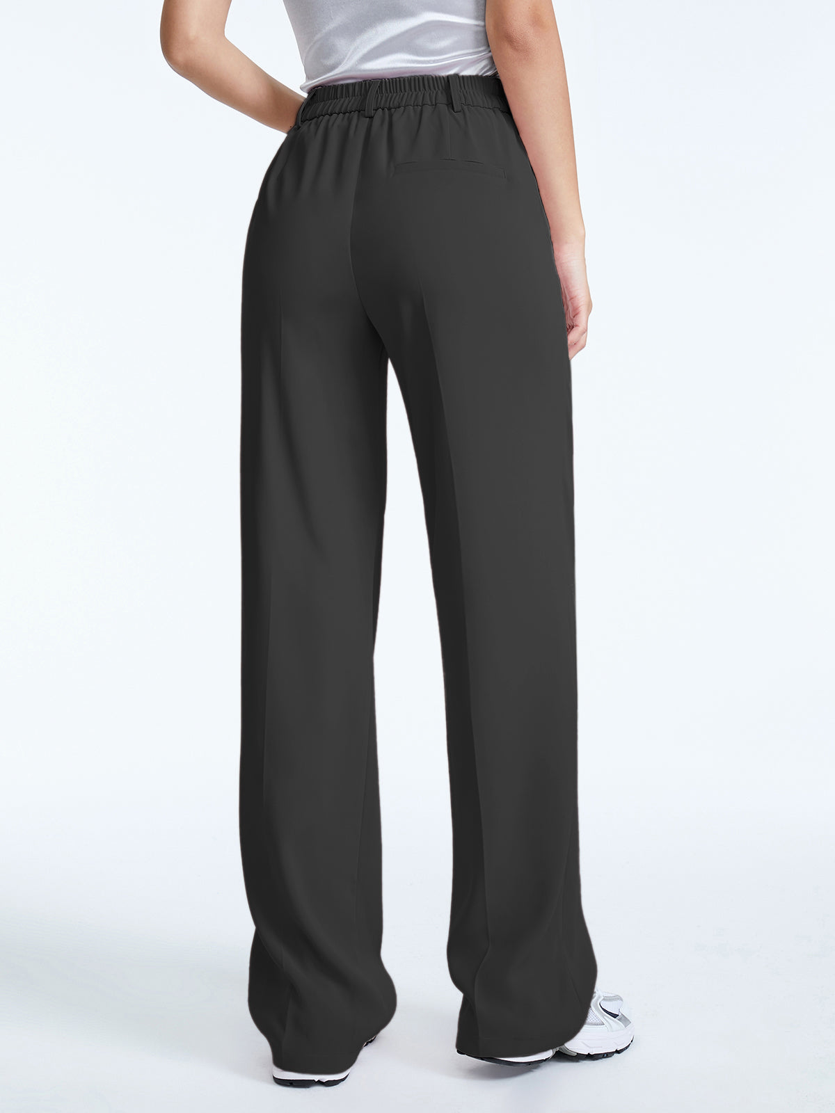 Thecomense - High Waisted Straight Leg Pleat Front Trousers