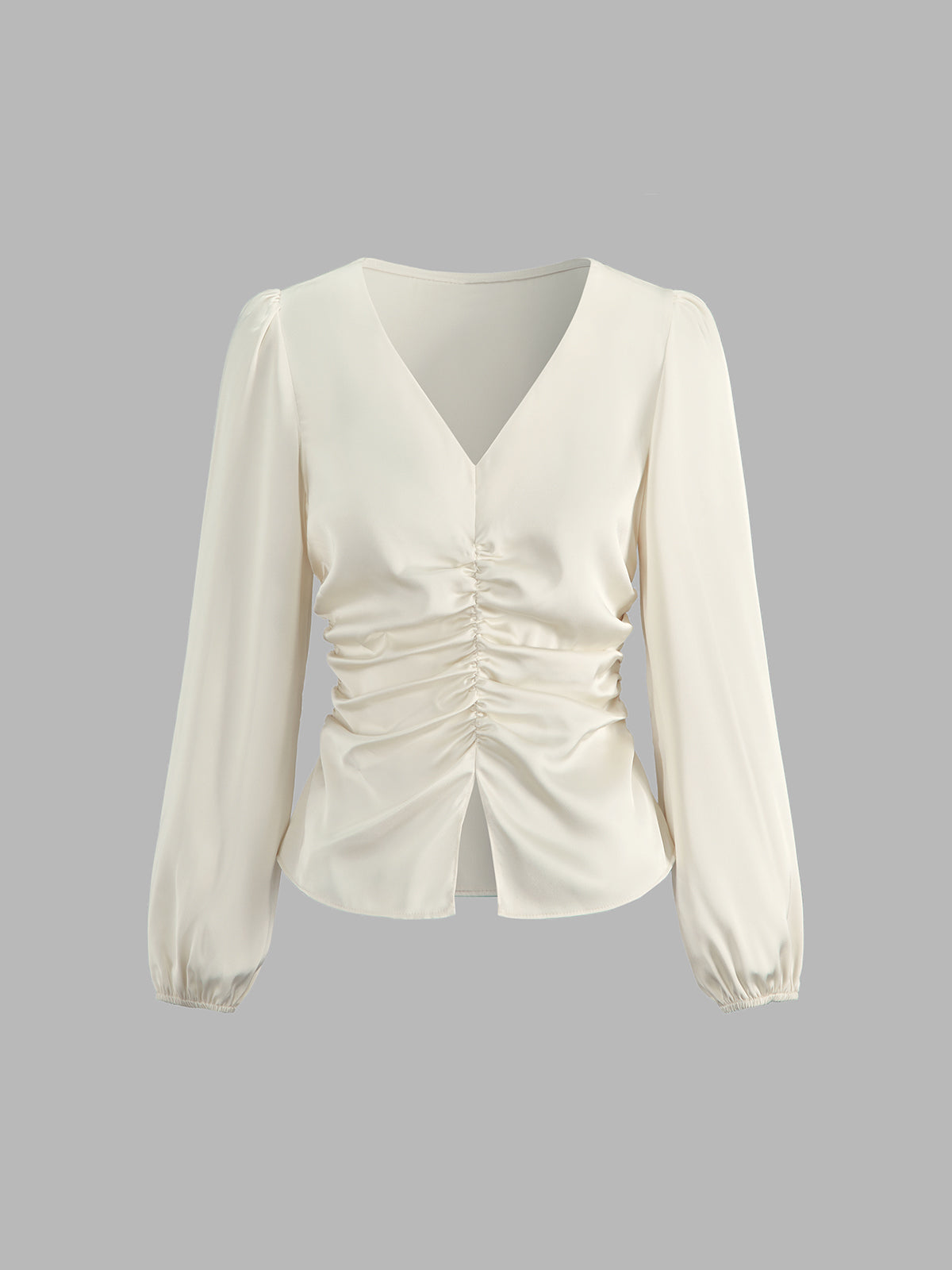 Thecomense - Clam Shell Satin Top