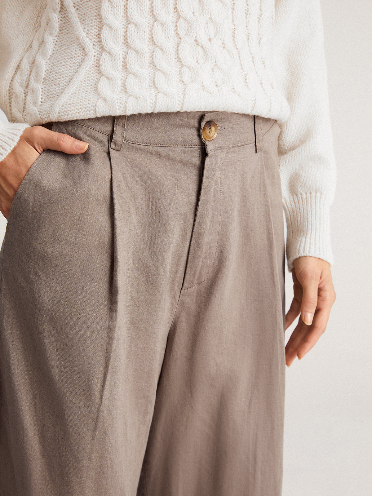 Thecomense - Santiago Senses Linen Straight Leg Pants