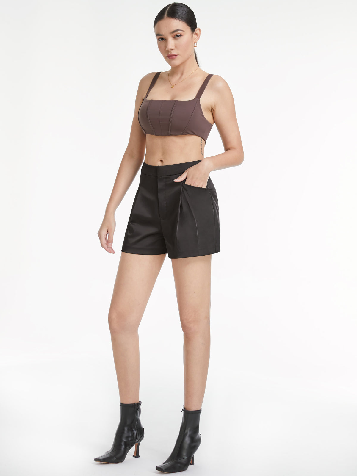 Thecomense - High Waisted Trousers Shorts