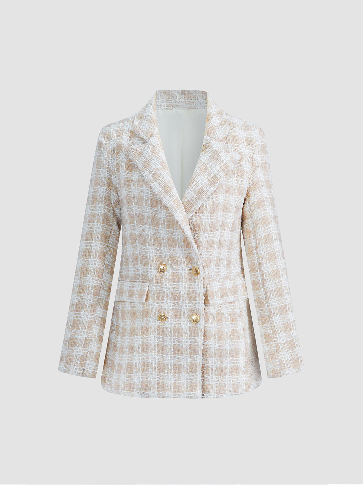Thecomense - Old Money Tweed V Neck Jacket
