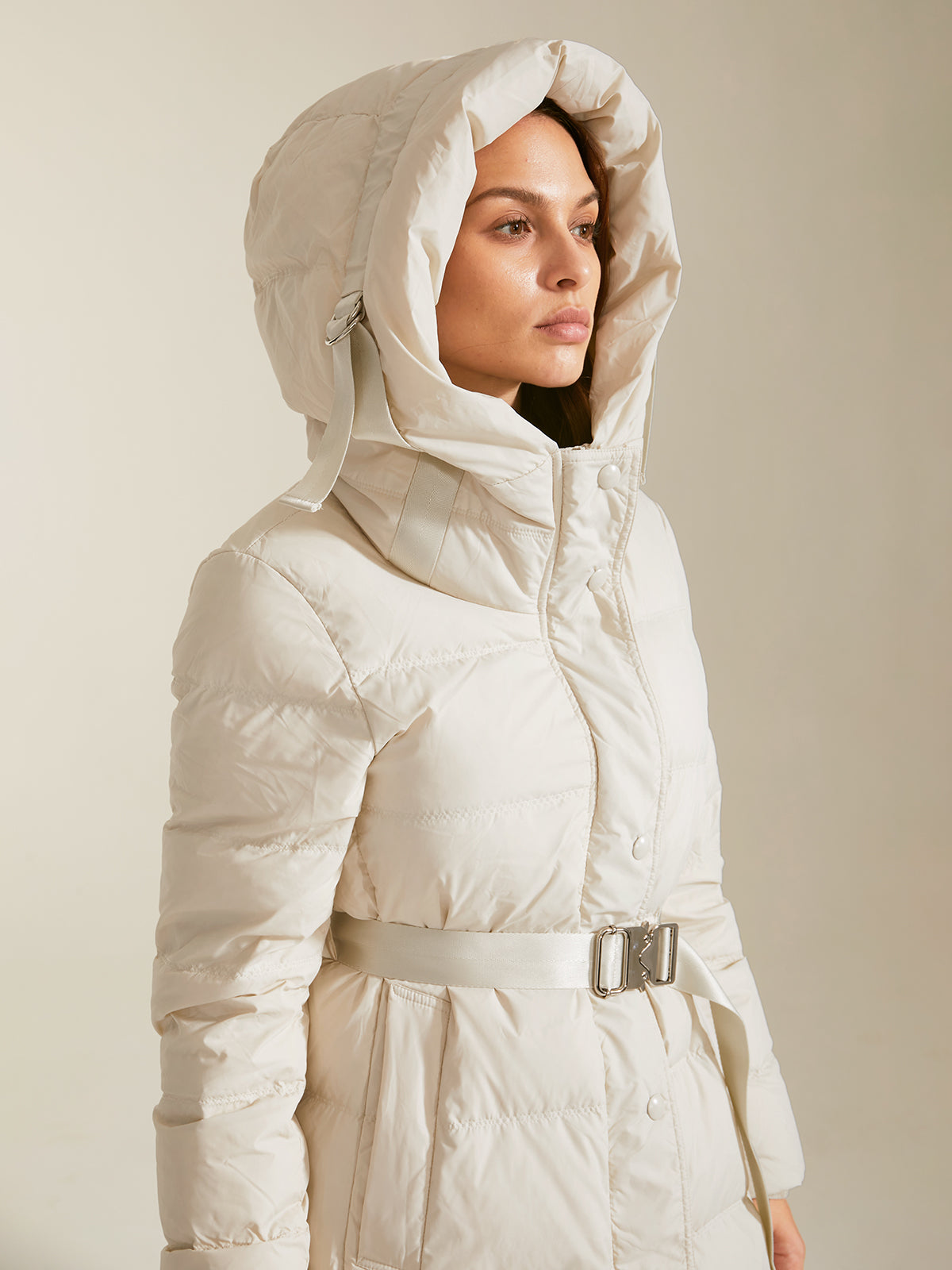 Thecomense - Belted Long Down Puffer Coat
