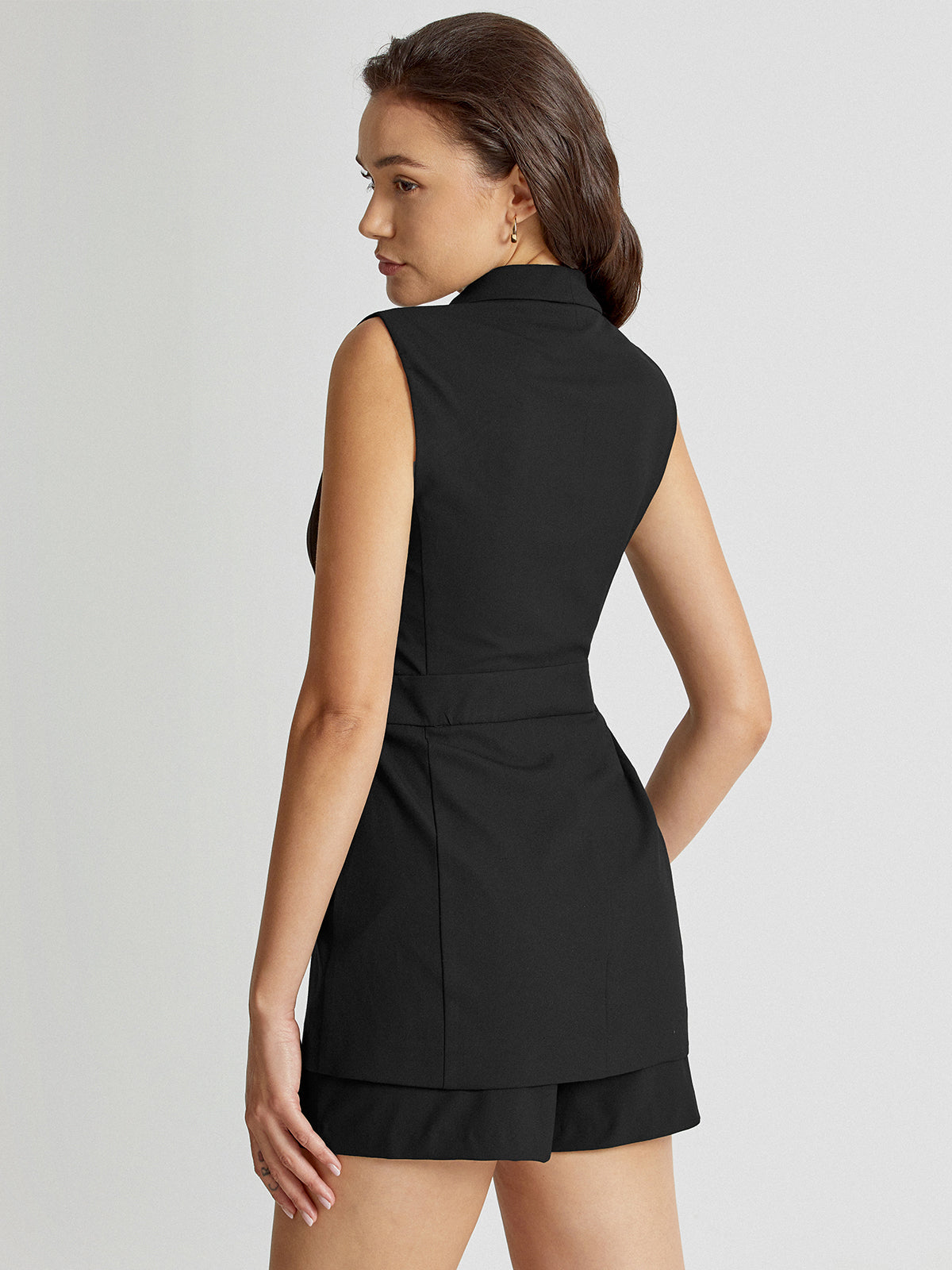 Thecomense - Sleeveless Deep V Clasp Romper