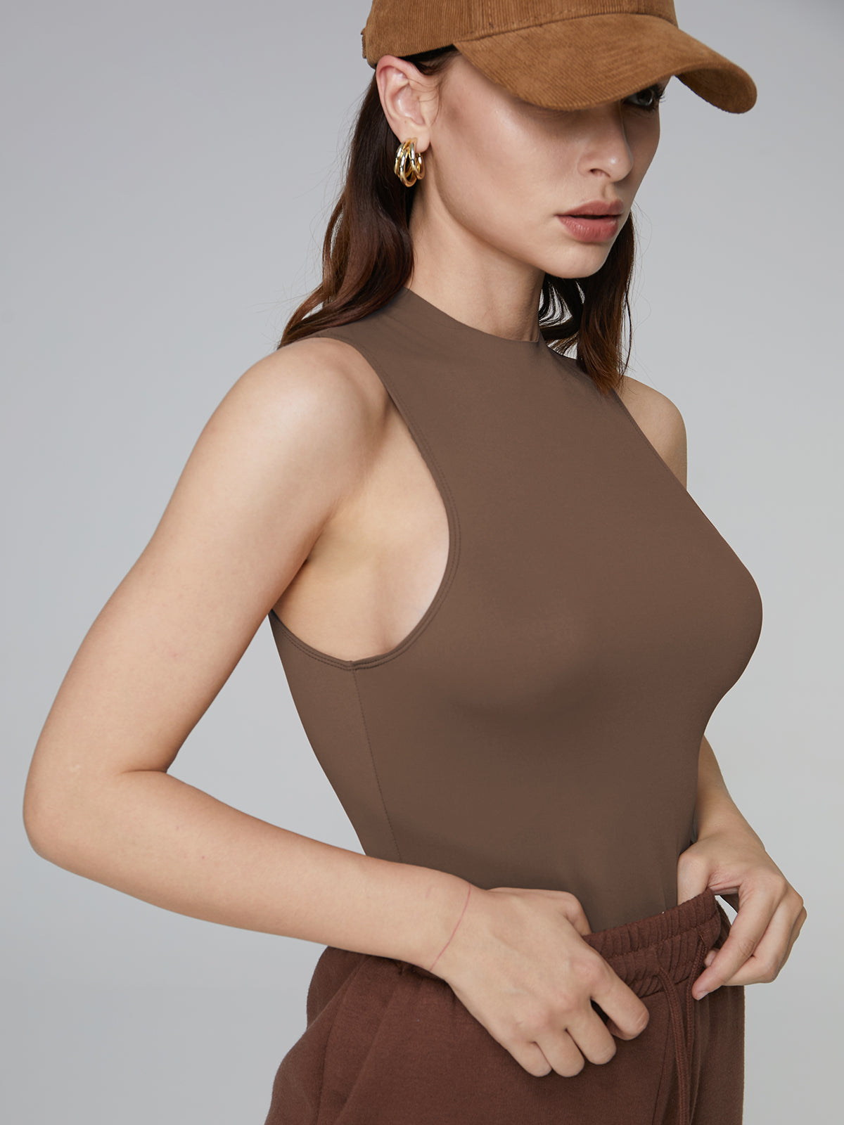 Thecomense - Basic Style Sleeveless Halter Top