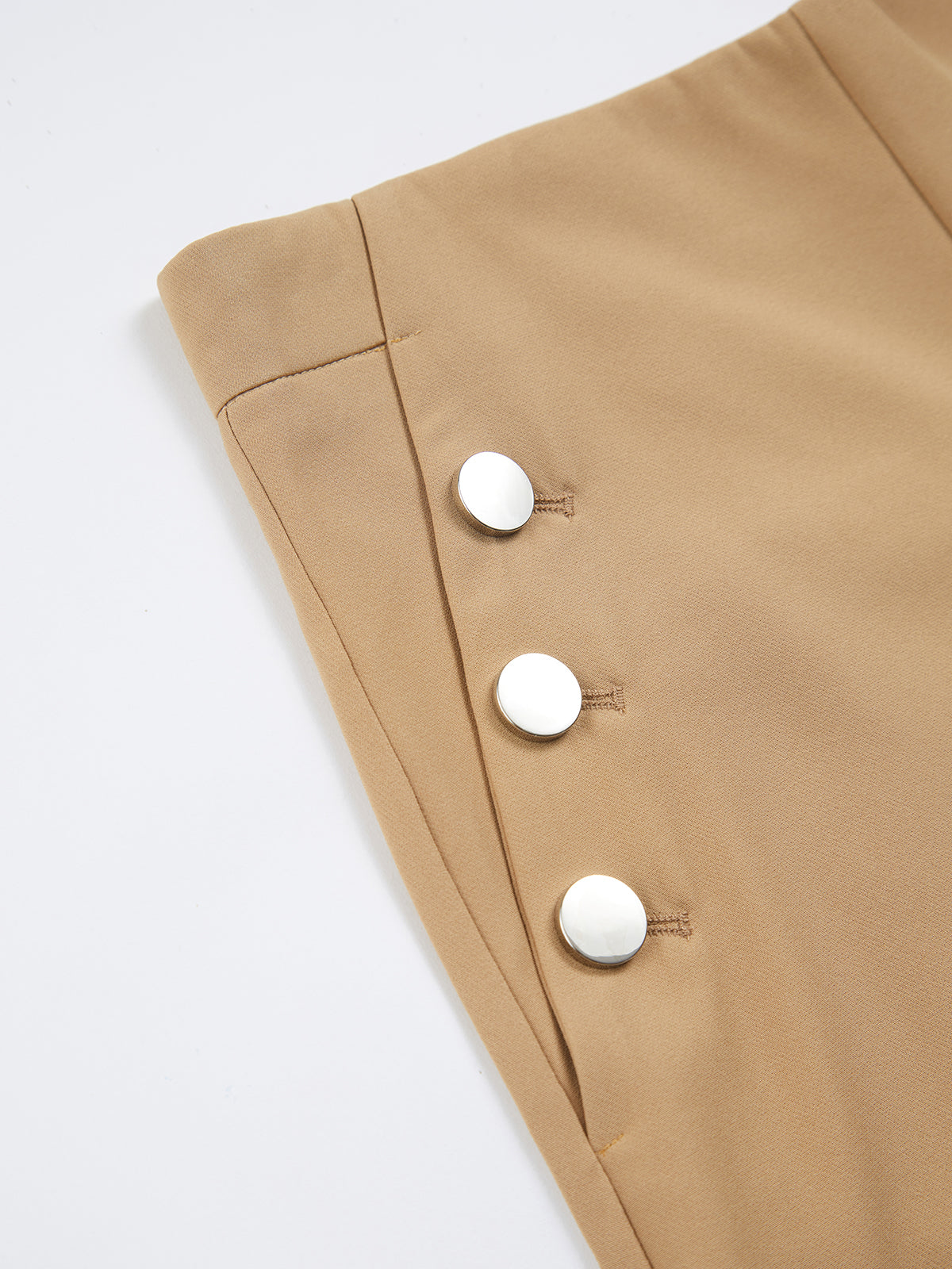 Thecomense - High Waisted Triple Button Trouser Shorts