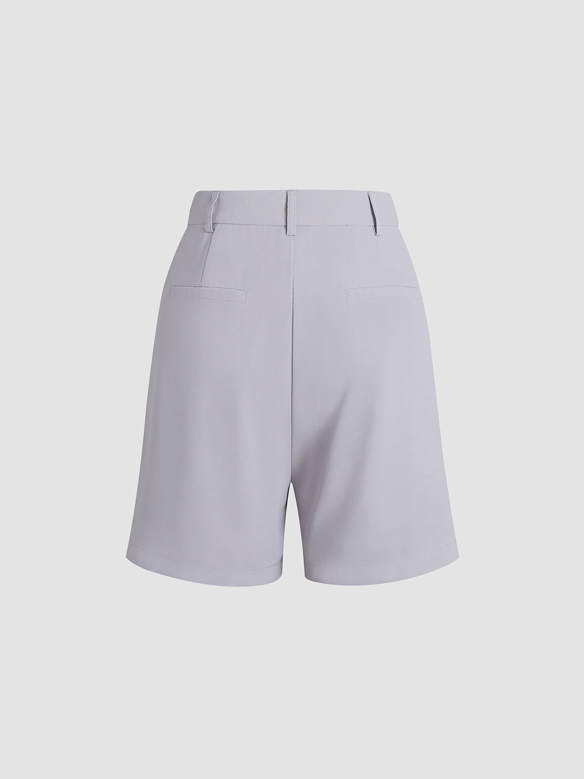 Thecomense - High Waisted Mid Thigh Trouser Shorts