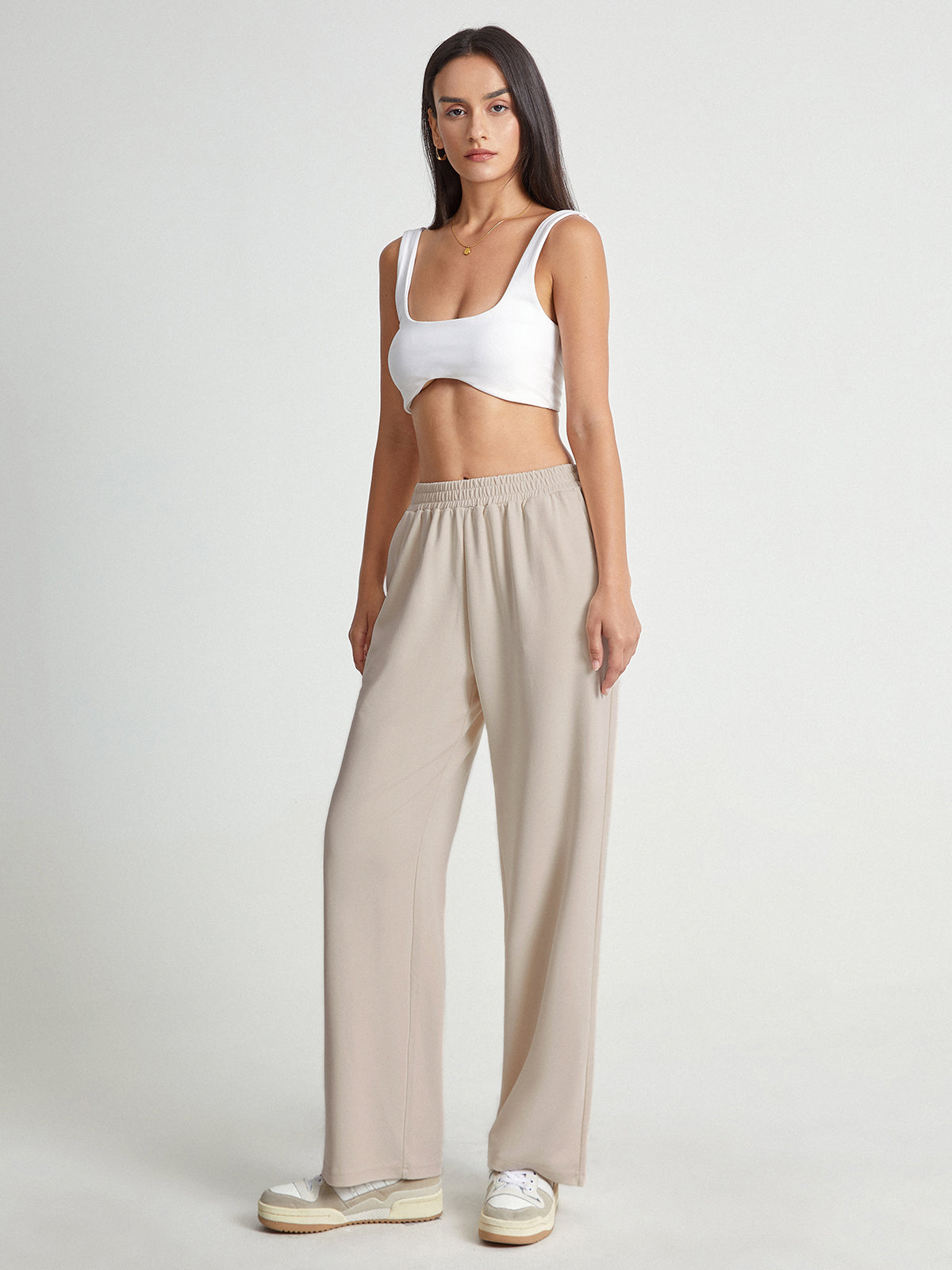 Thecomense - High Waisted Straight Leg Lounge Pants