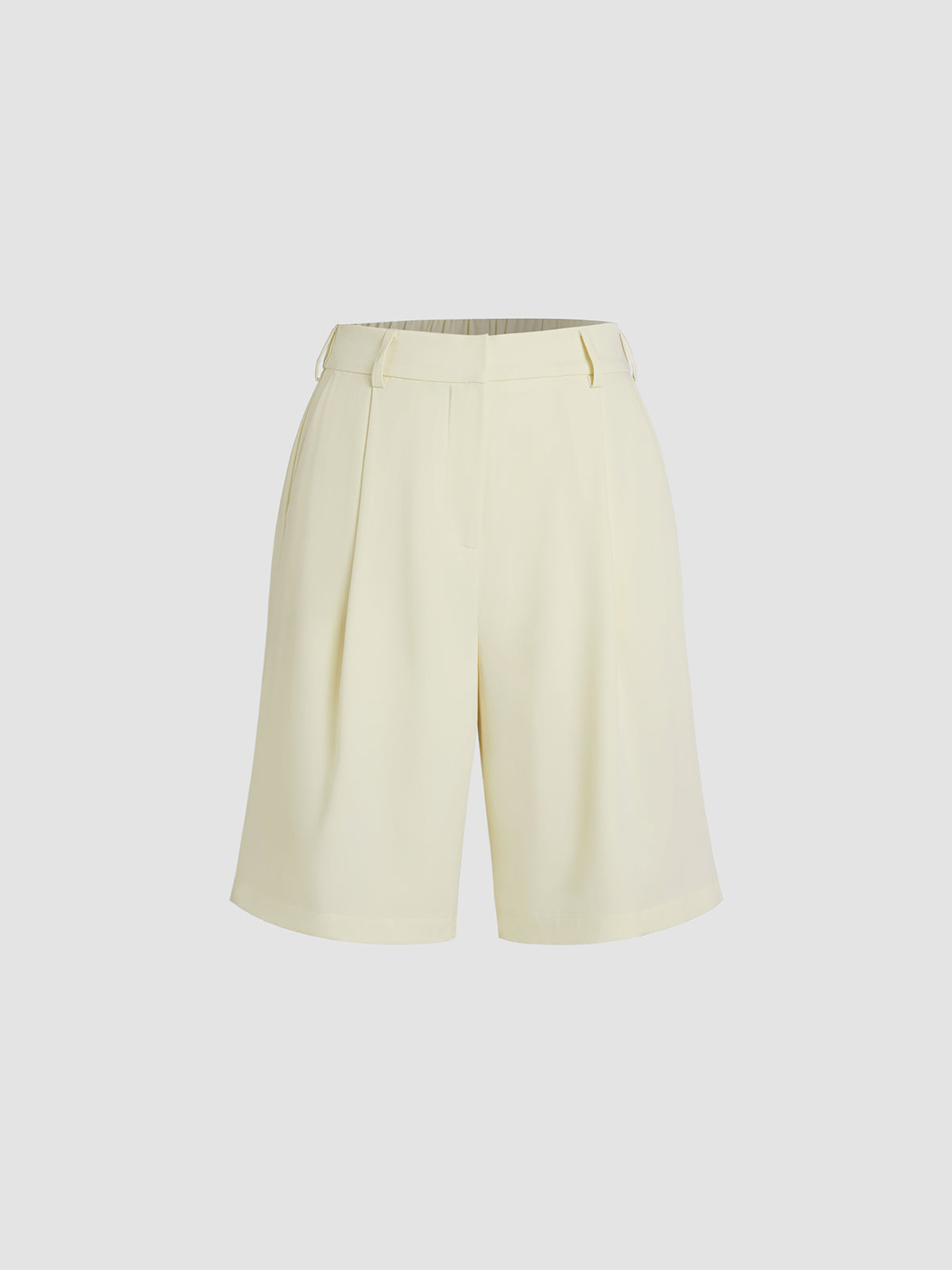 Thecomense - High Waisted Long Trouser Shorts