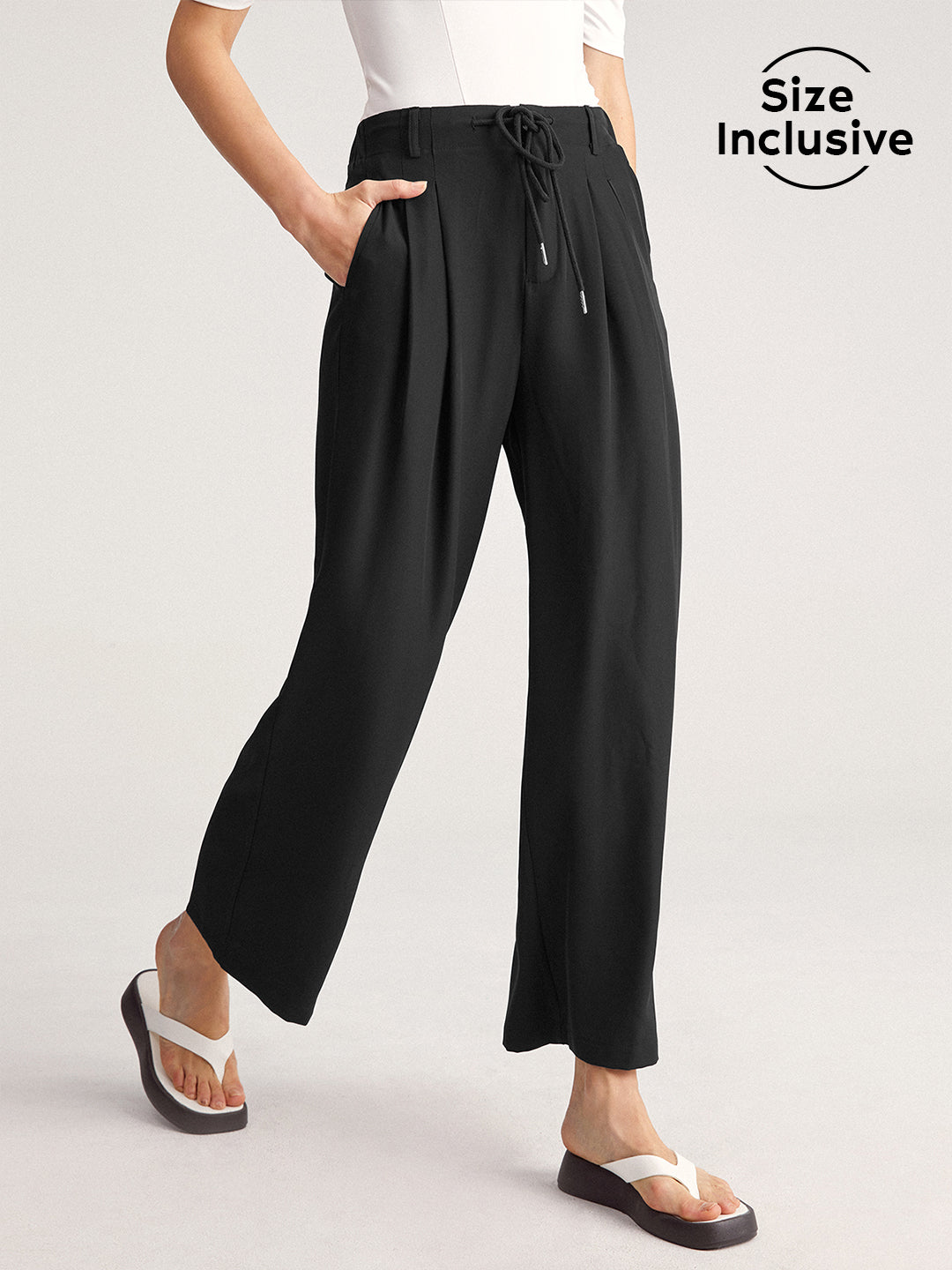 Thecomense - Breaking Rules String Wide Leg Pants