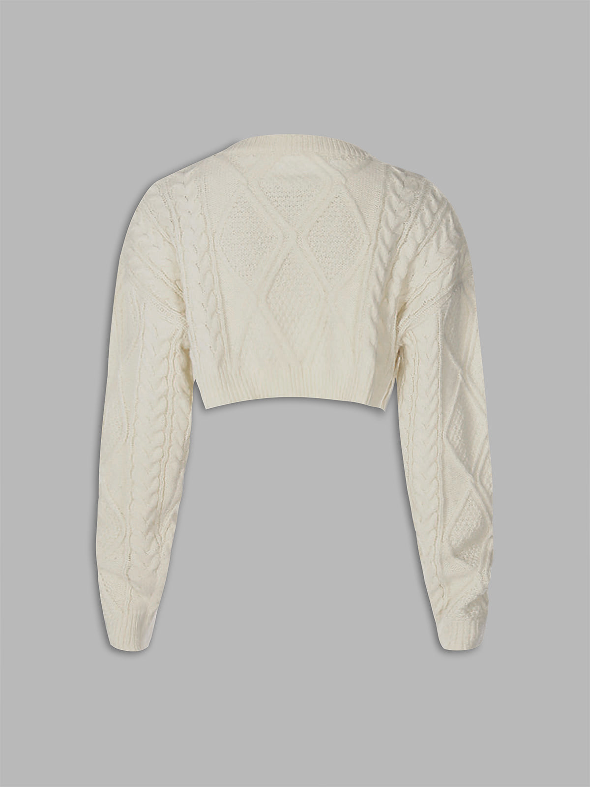 Thecomense - Ascension Cable Knit Cropped Sweater