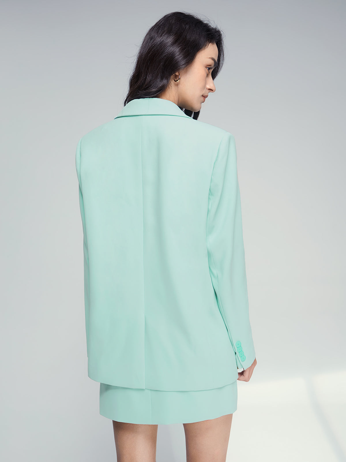Thecomense - Single Button Pastel Blazer