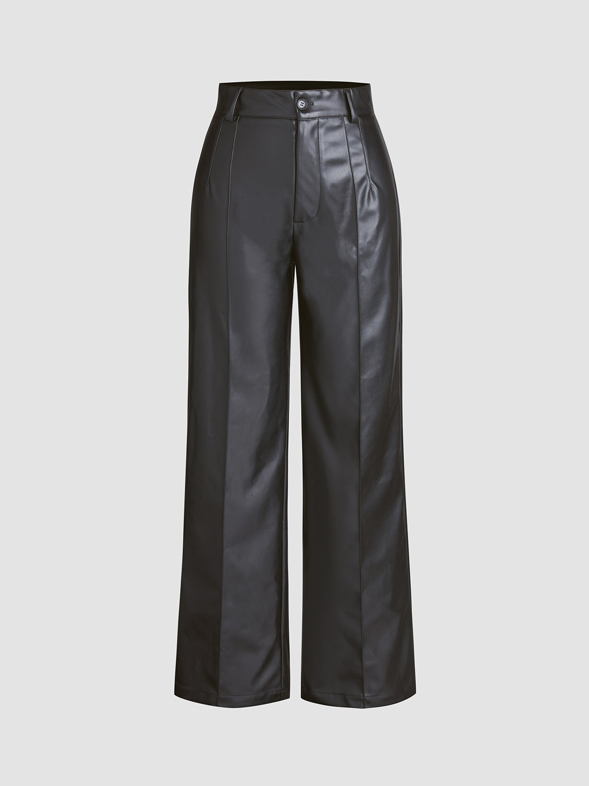 Thecomense - Faux Leather Big City Pants
