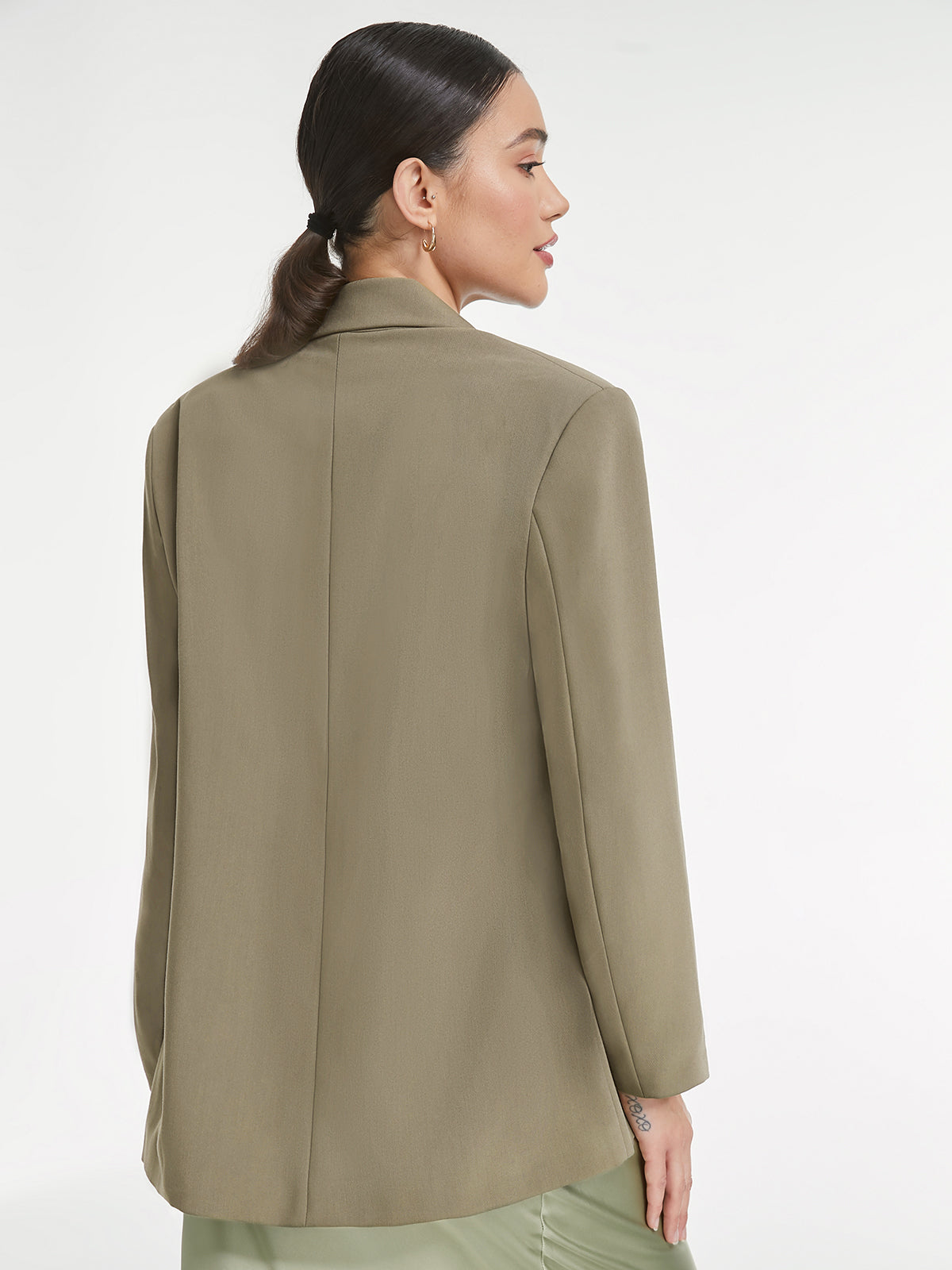 Thecomense - Double Breasted Peak Lapel Blazer