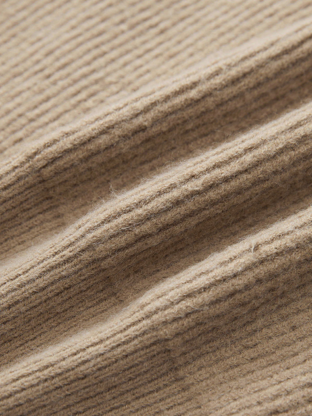 Thecomense - Fluffy Knit Zipper Collared Cardigan