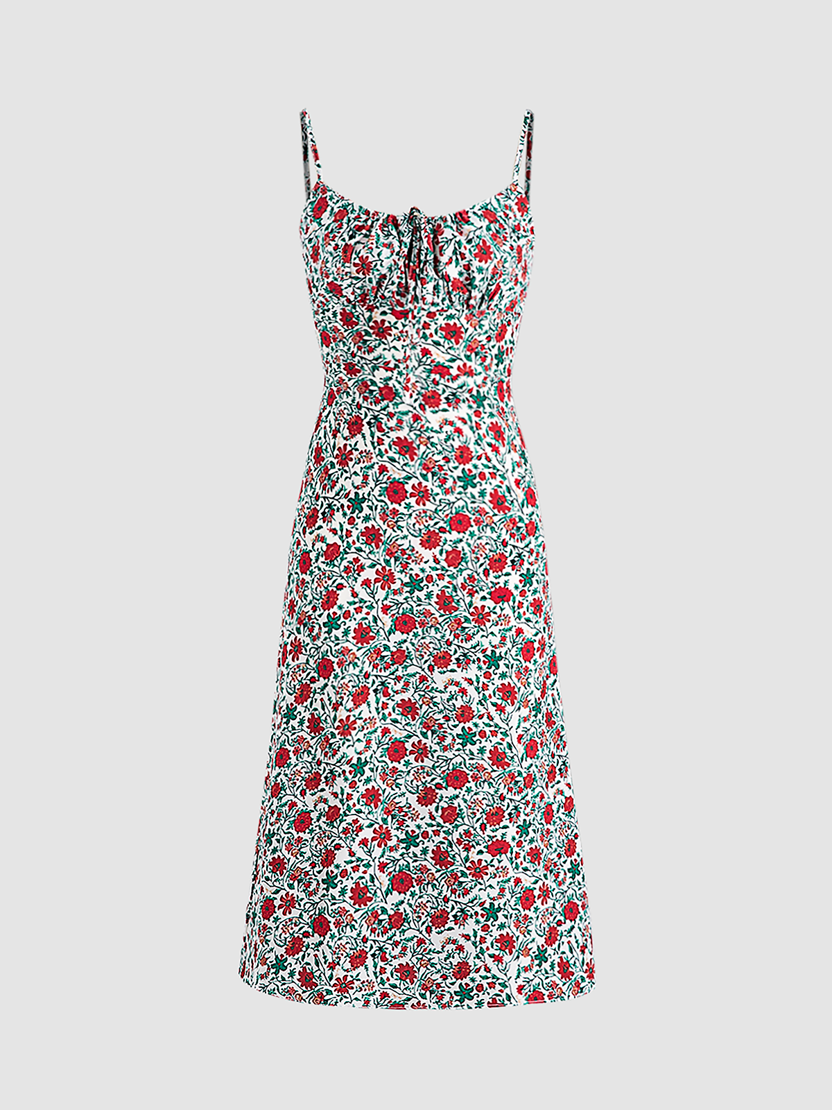 Thecomense - White Paisley Smoothie Strap Dress