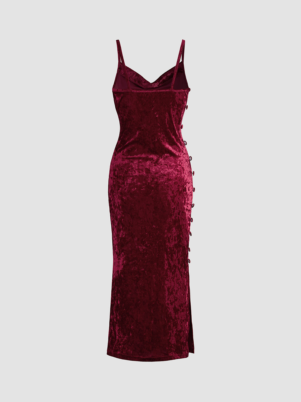 Thecomense - Rouge In Love Velvet Midi Dress