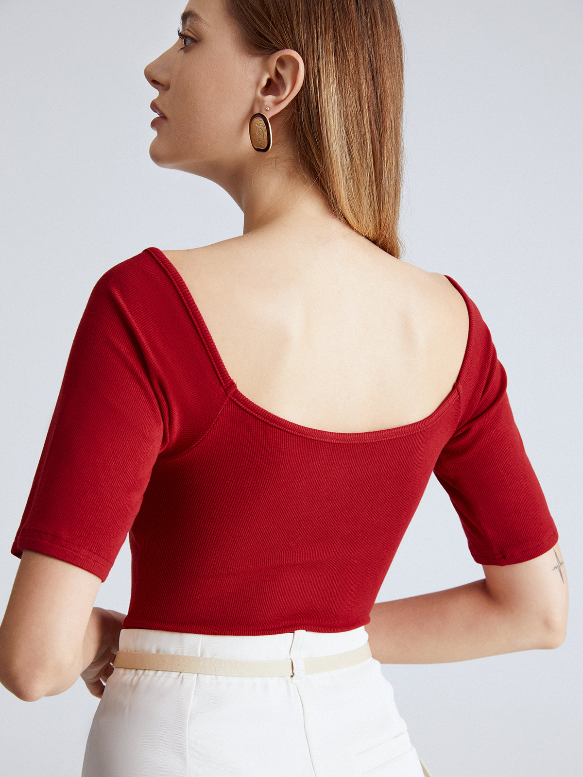 Thecomense - Rouge In Love Jersey Twist Top