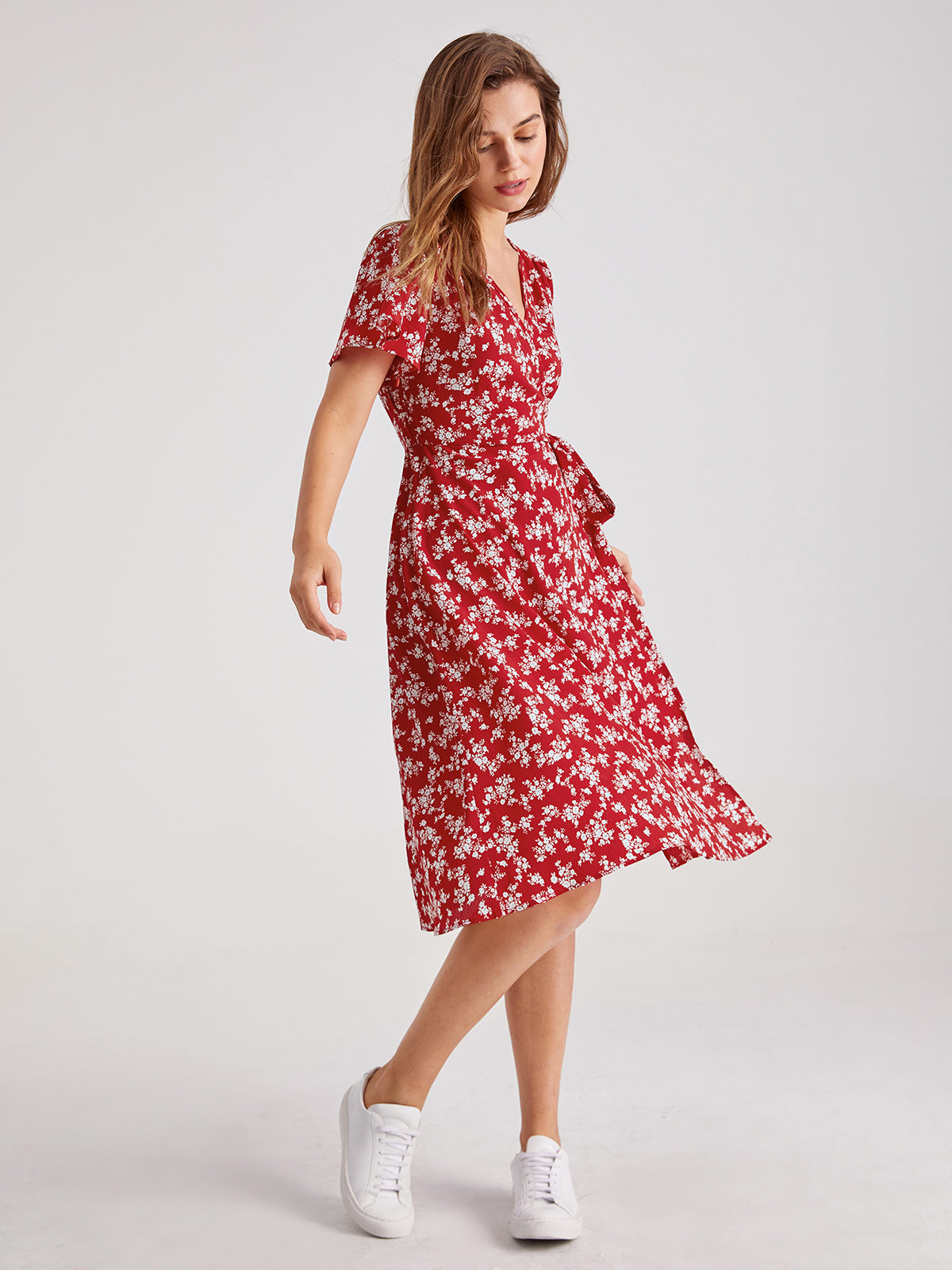 Thecomense - Polka Power Wrap Dress
