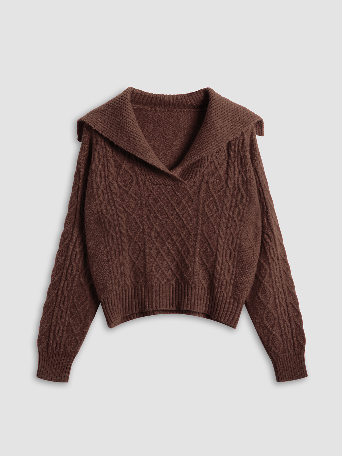 Thecomense - Kiss Under Mistletoe Cable Knit Sweater