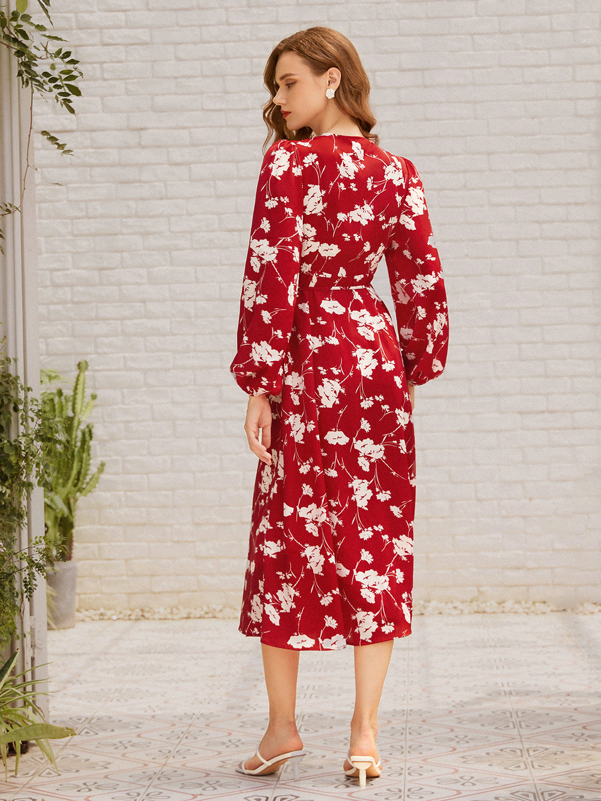 Thecomense - Florama Power Slit Dress