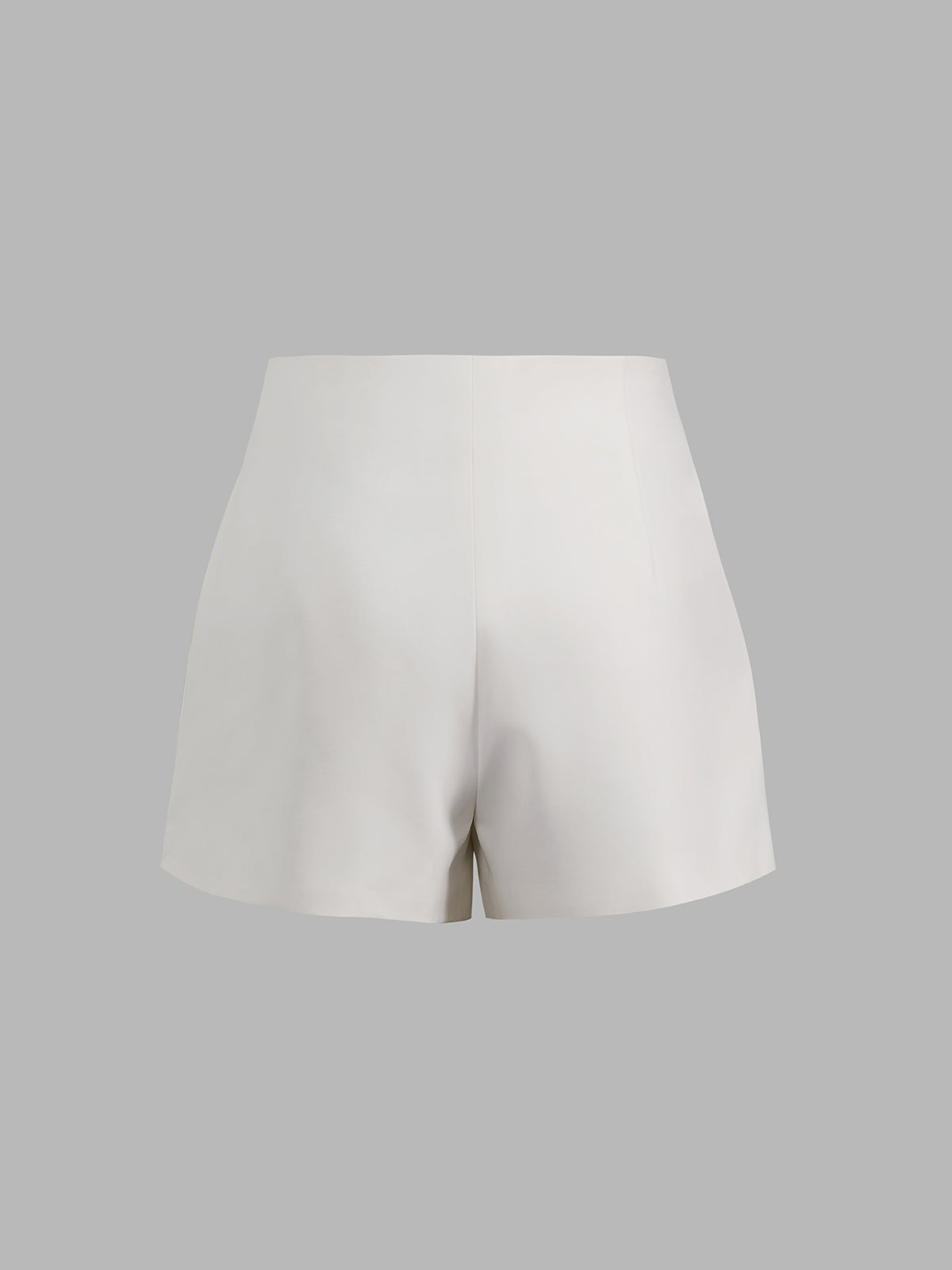 Thecomense - High Waisted Pleat Mid Thigh Trouser Shorts