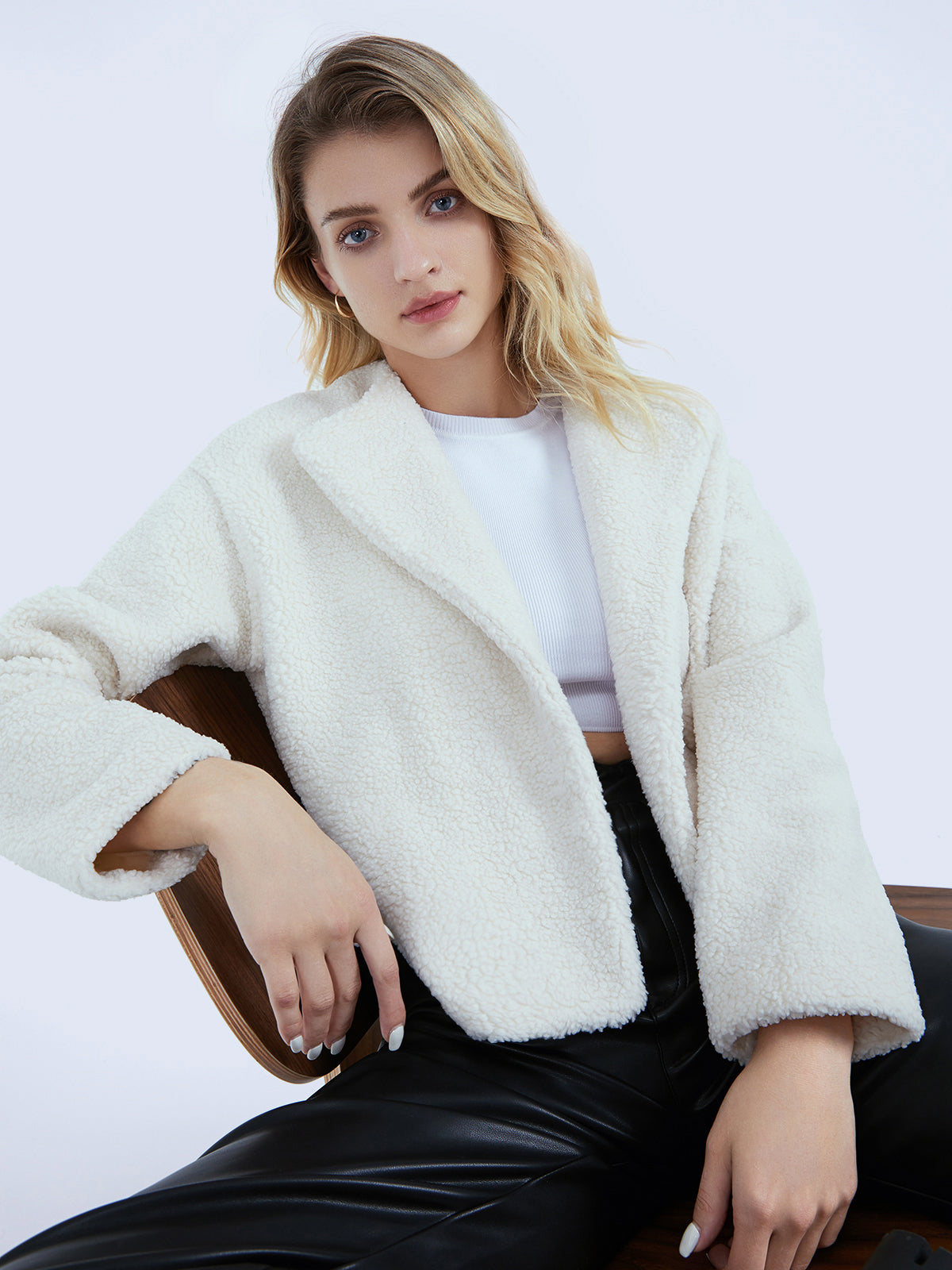 Thecomense - Double Breasted Teddy Sherpa Coat