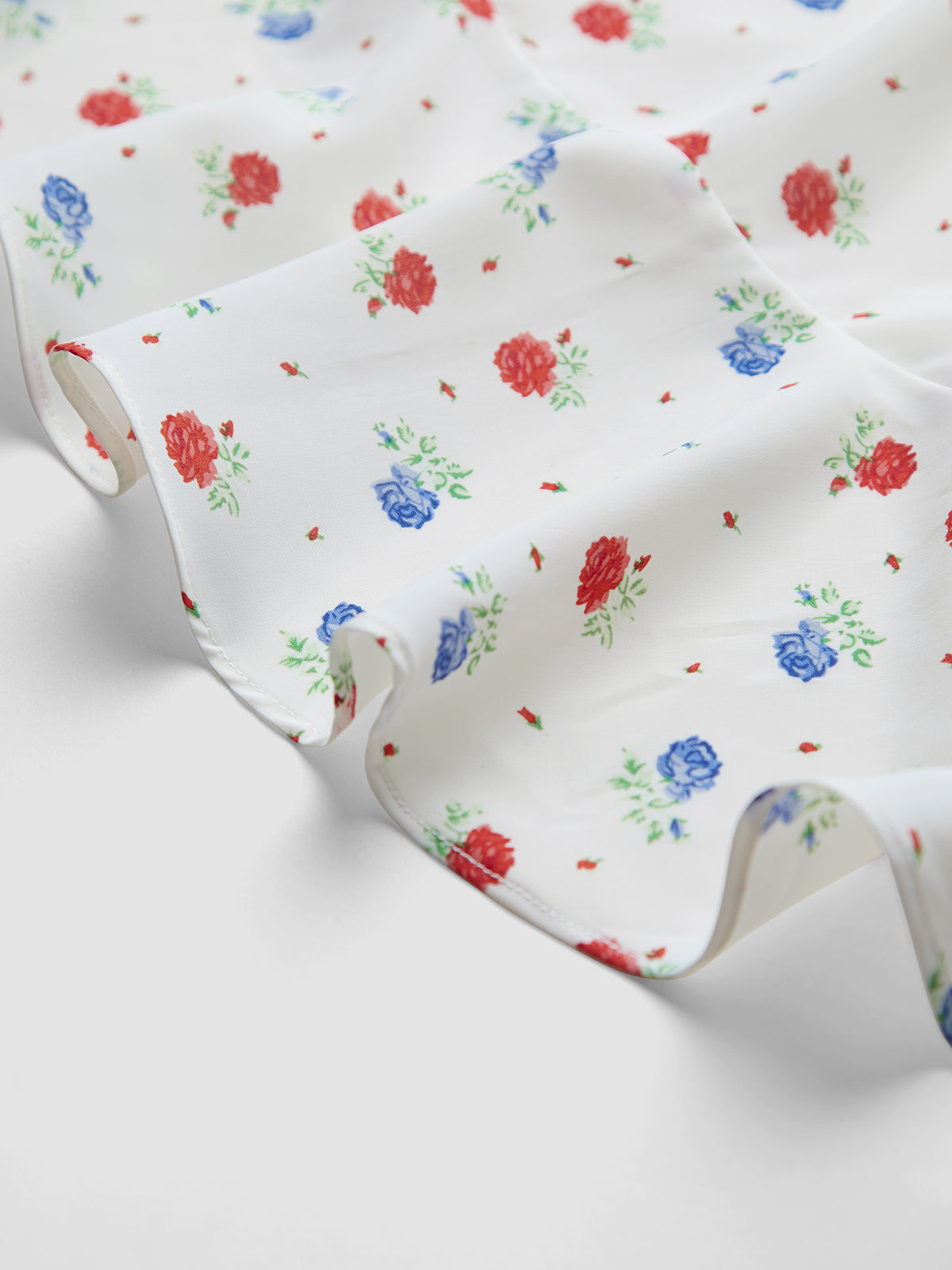 Thecomense - Belted Floral Ruffle Wrap Top