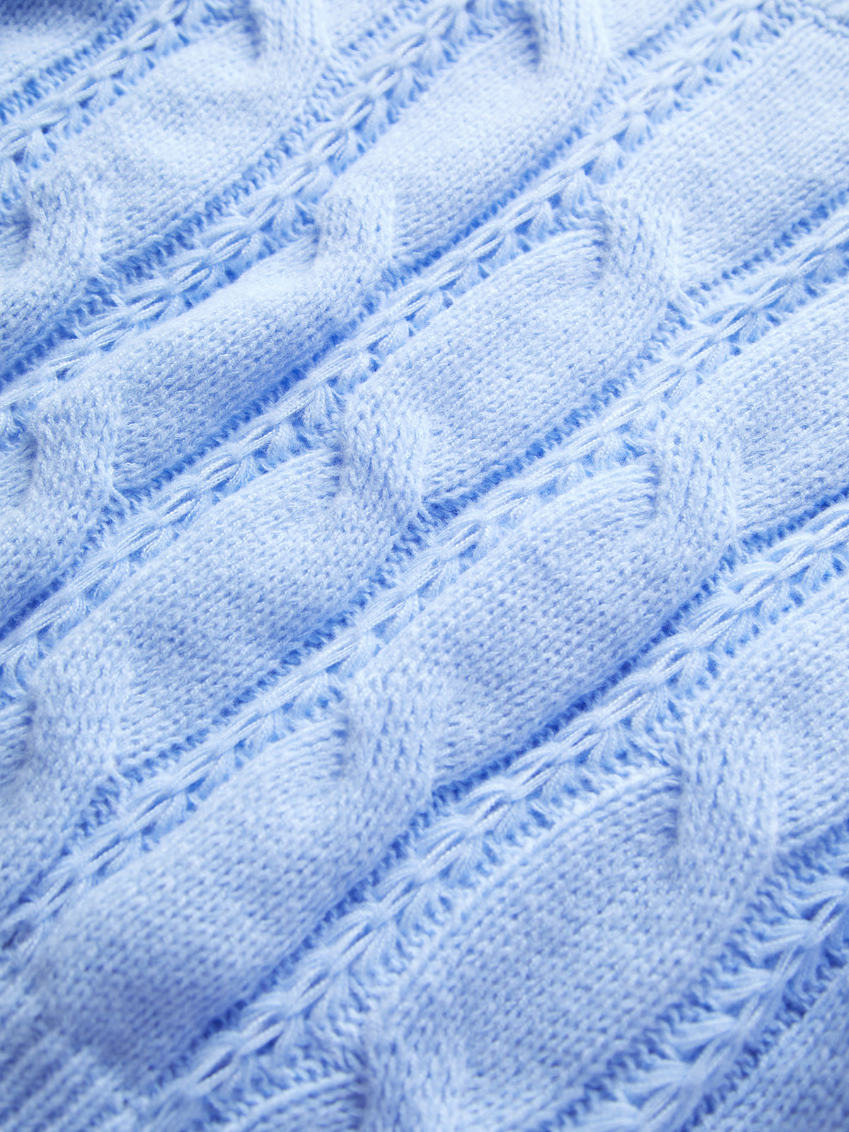 Thecomense - Sea Bubbles Cable Knit Sweater