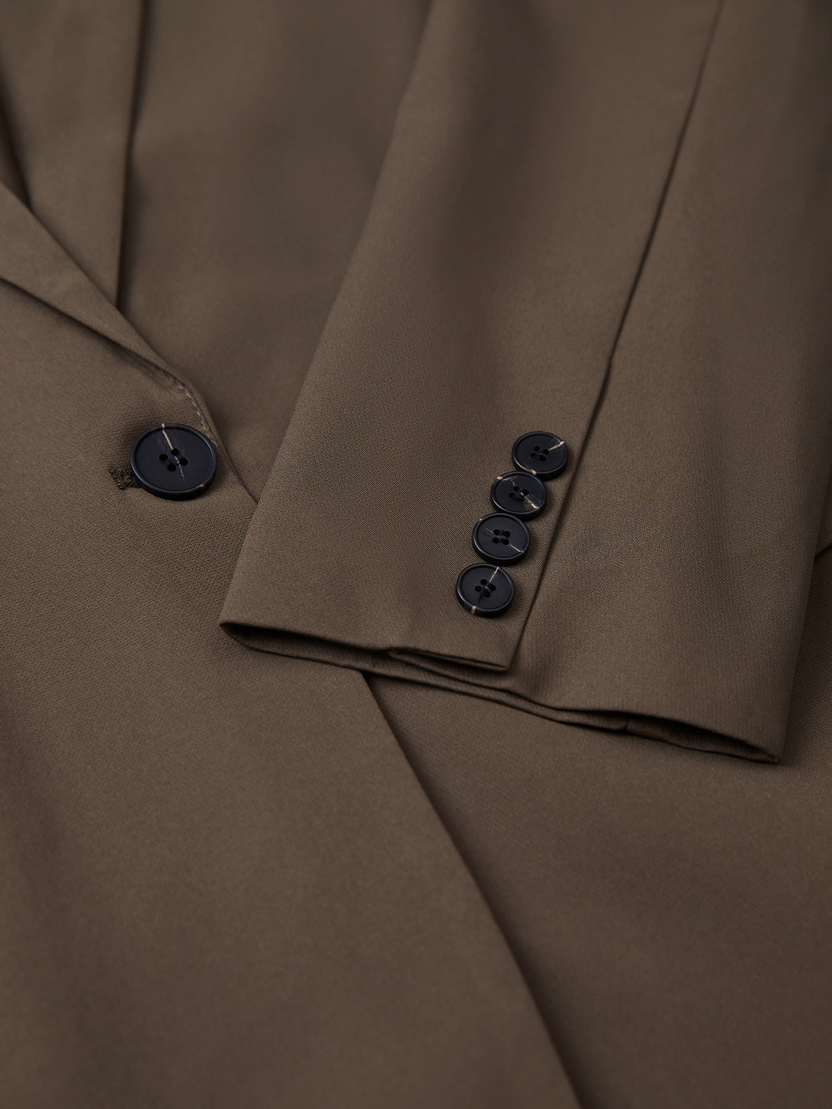 Thecomense - Solid Single Breasted Oversized Blazer