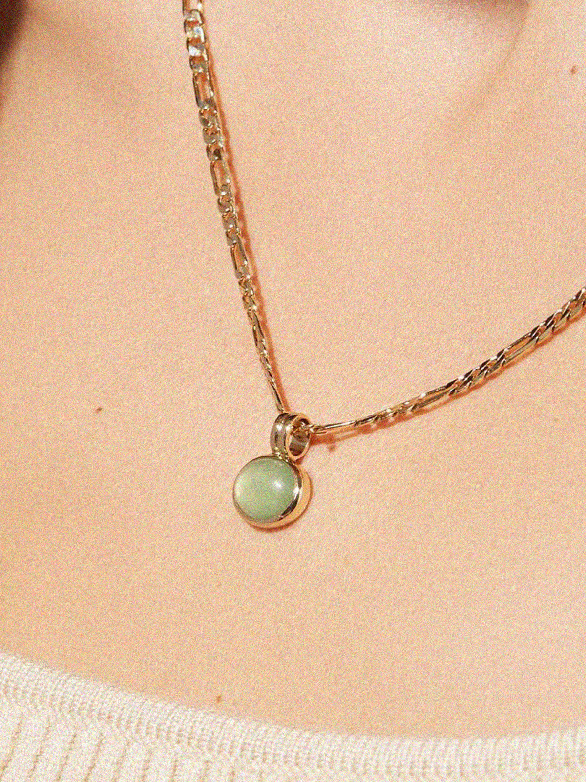 Thecomense - Marble Green Gem Necklace