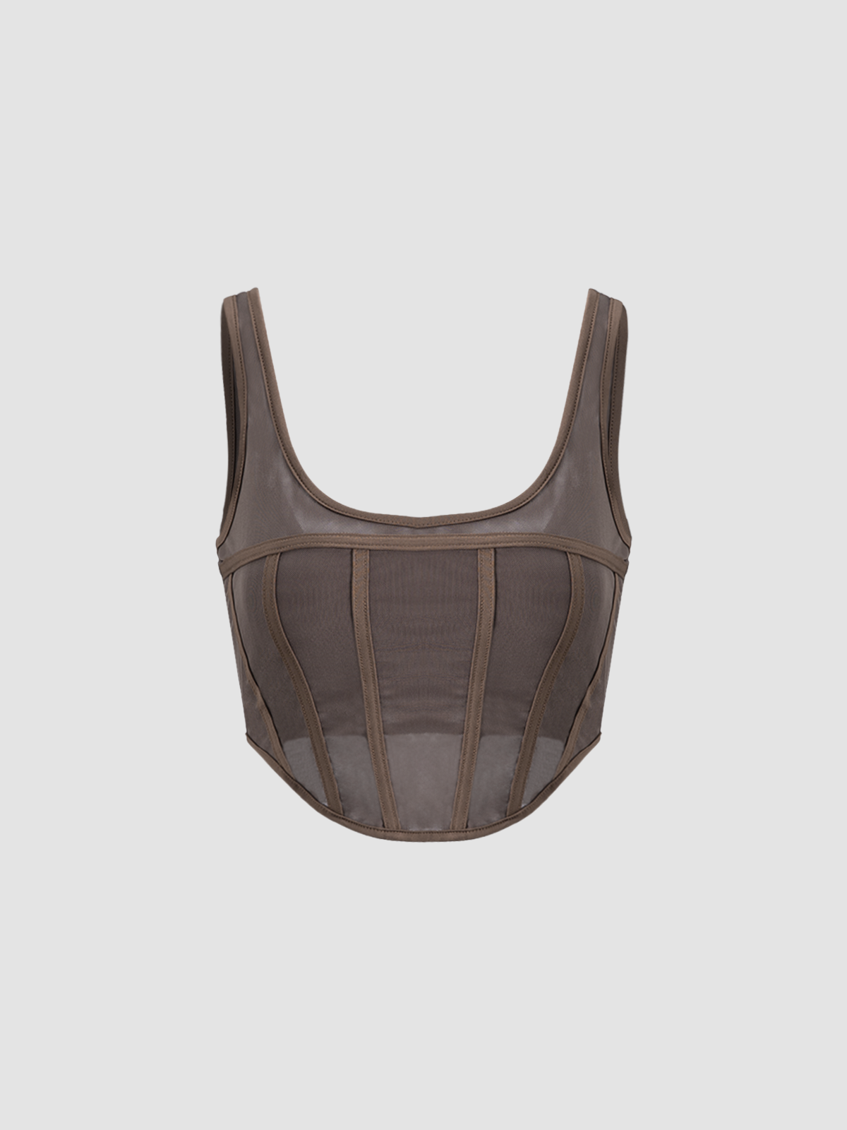 Thecomense - Kew Mocha Corset Top