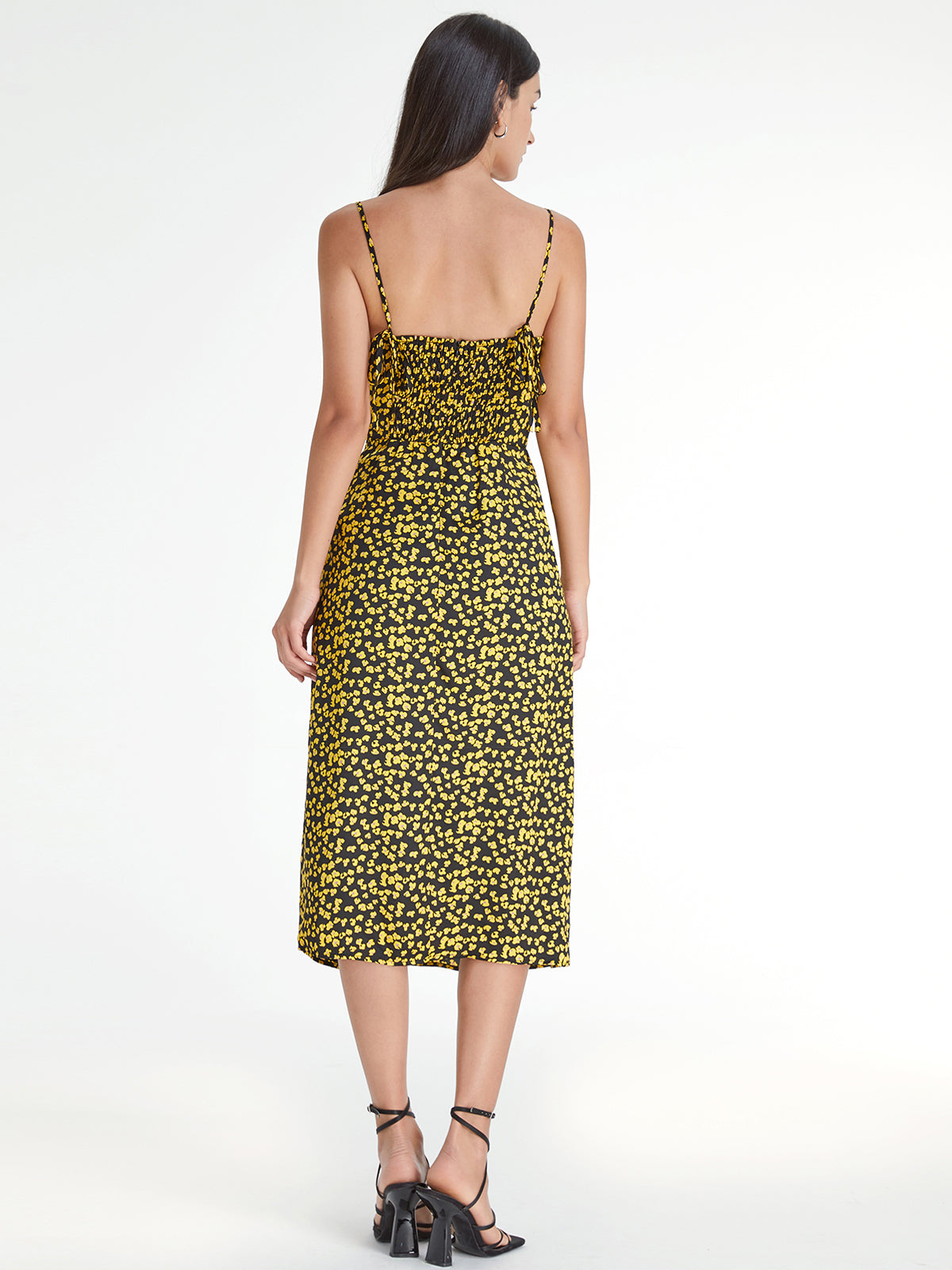Thecomense - Sunny Escapes Floral Strap Midi Dress