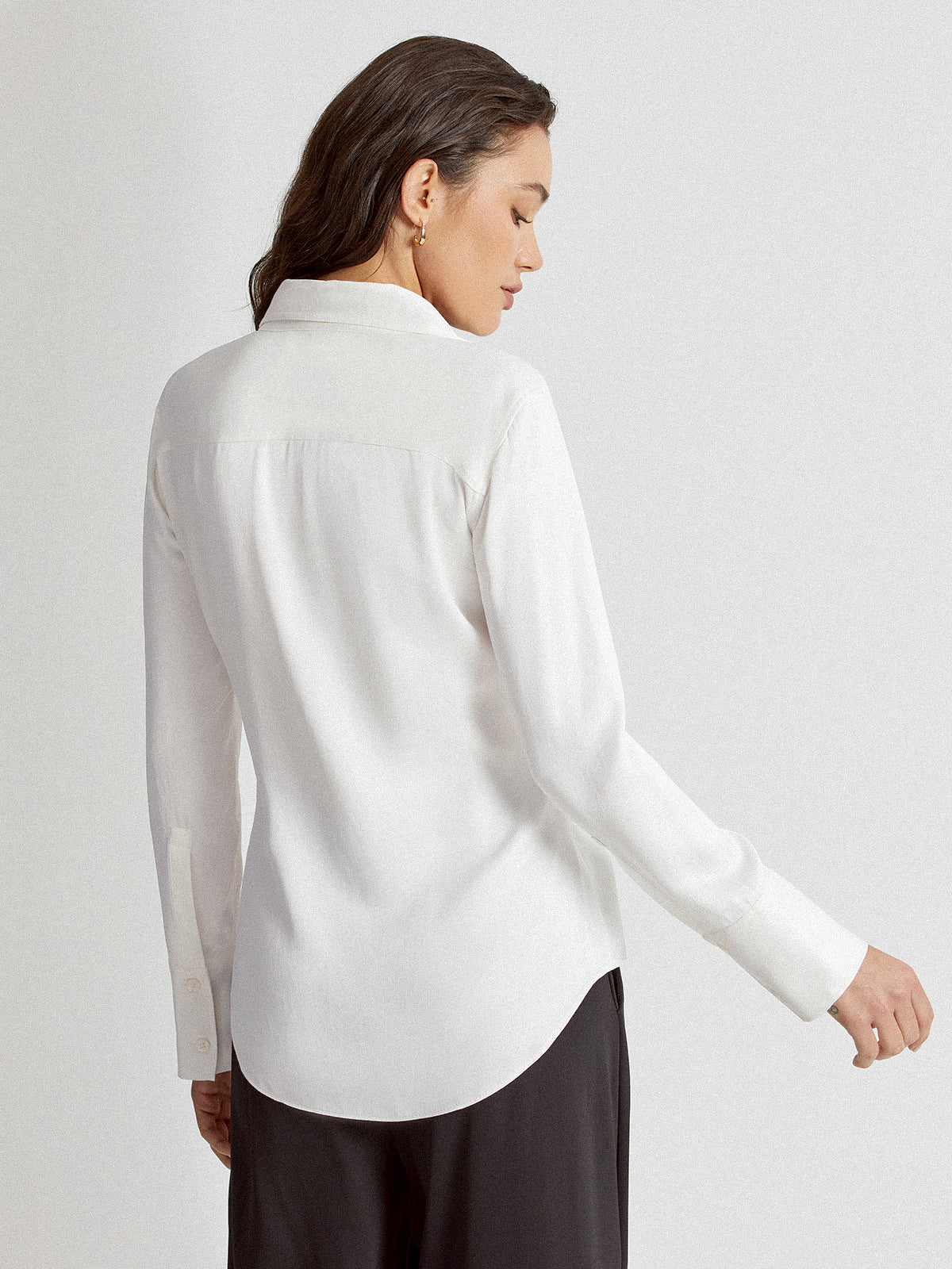 Thecomense - Basic Sharp Collar Shirt