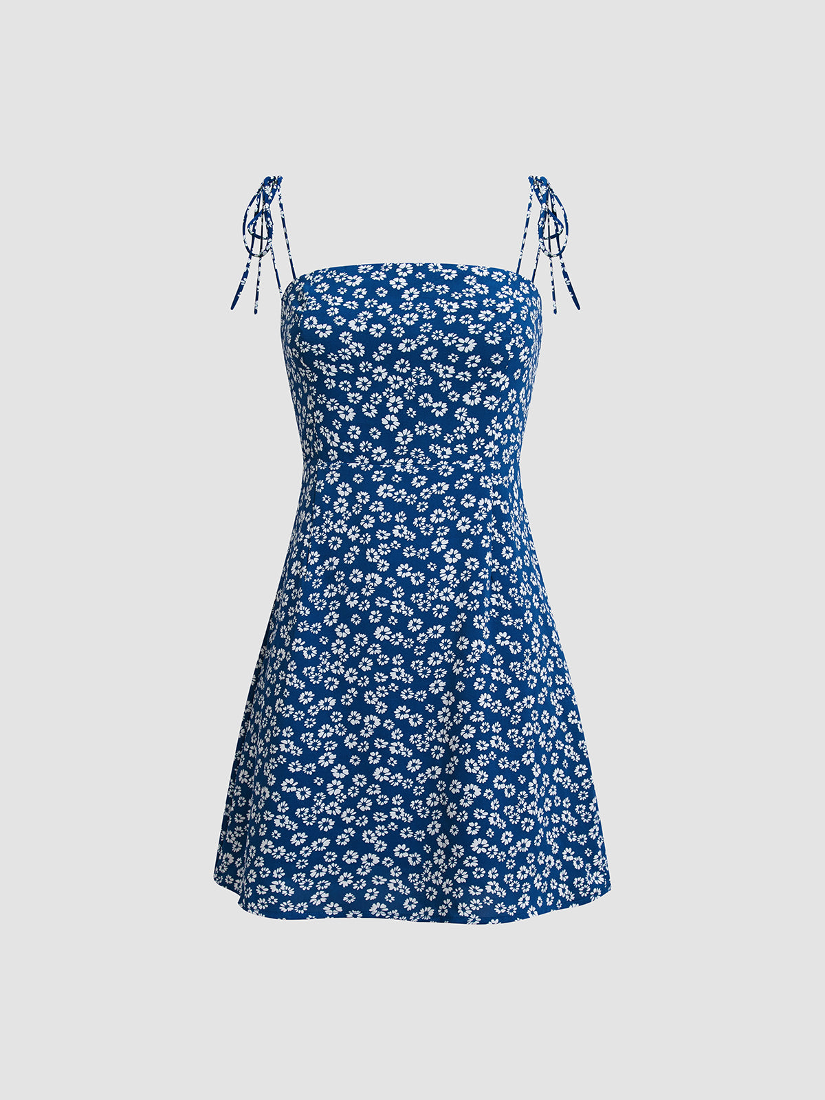 Thecomense - Dasies Floral Strap Short Dress