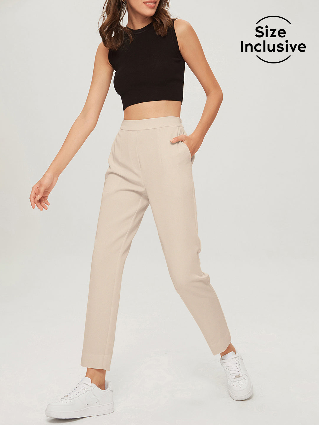 Thecomense - Everyday Cropped Slim Trousers