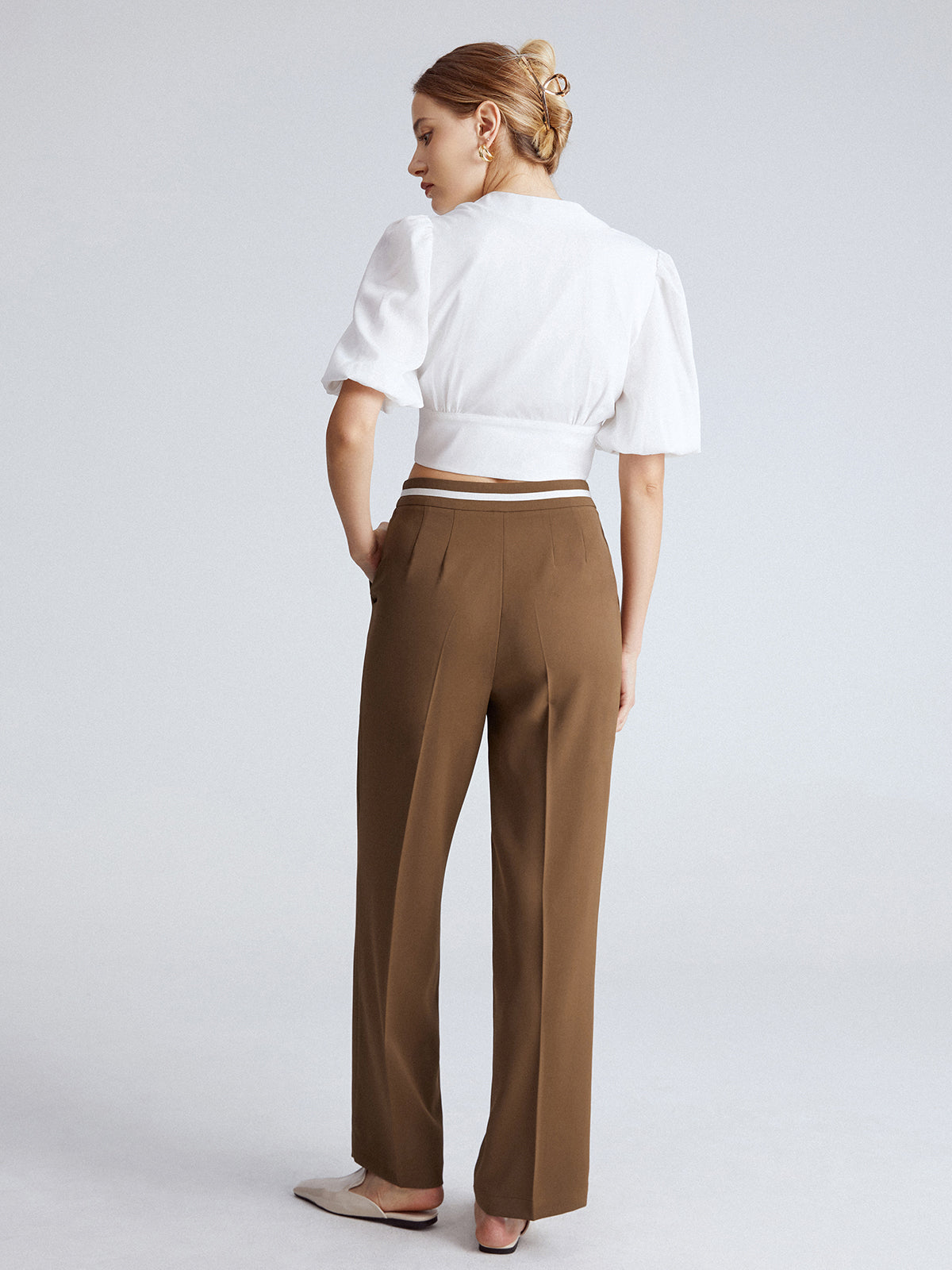 Thecomense - Crossed Paths Straight Leg Pants