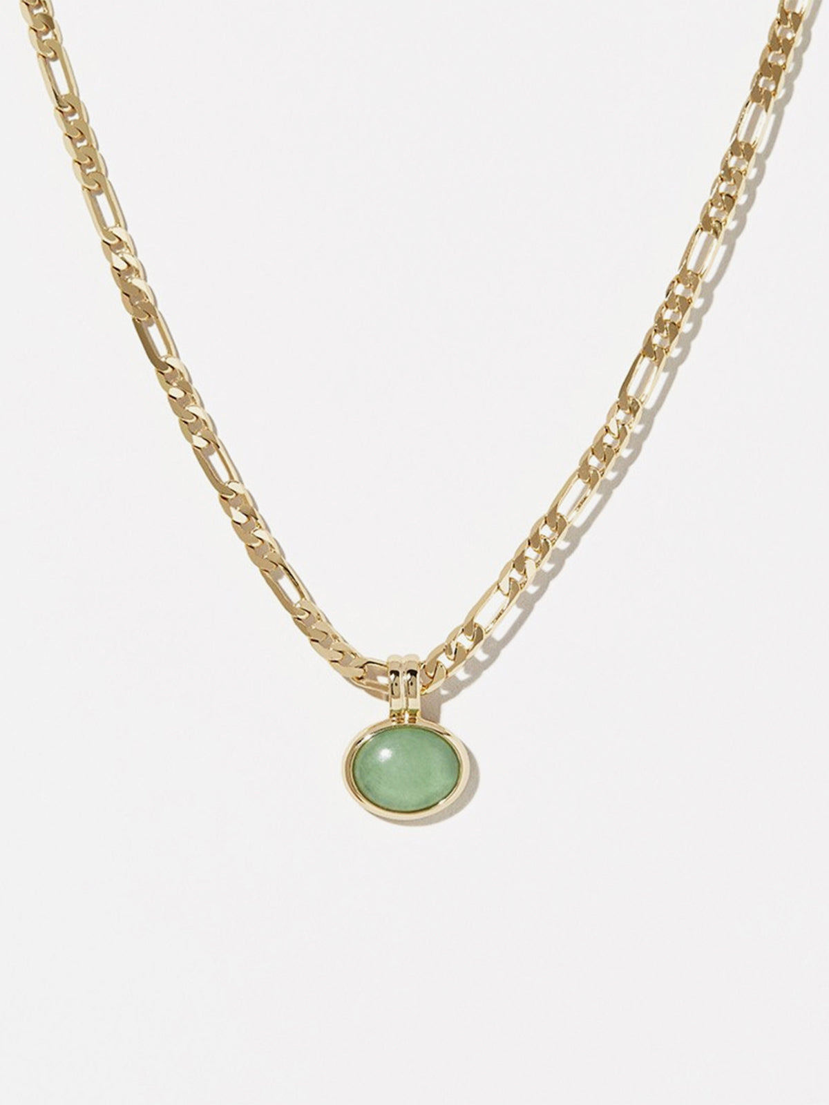 Thecomense - Marble Green Gem Necklace