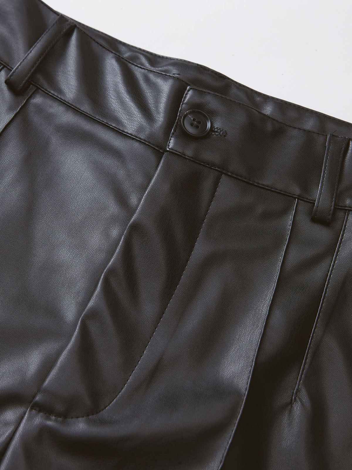 Thecomense - Faux Leather Big City Pants